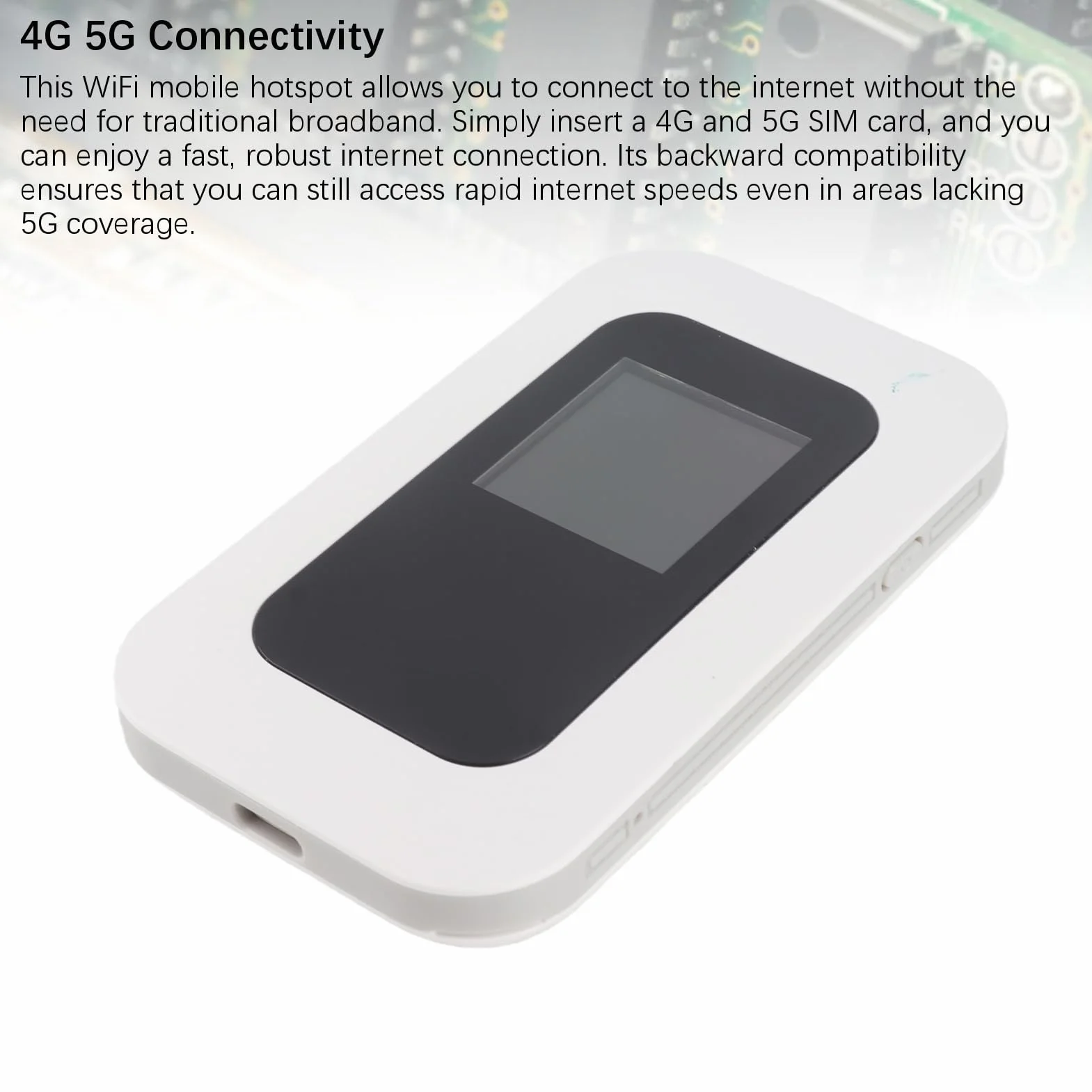 Gugxiom Kieszonkowy Hotspot WiFi 300Mbps 4G, Przenośny Router WiFi z Gniazdem SIM, Bateria 2100mAh, możliwość Podłączenia do 10 urządzeń w Podróży i na Kempingu