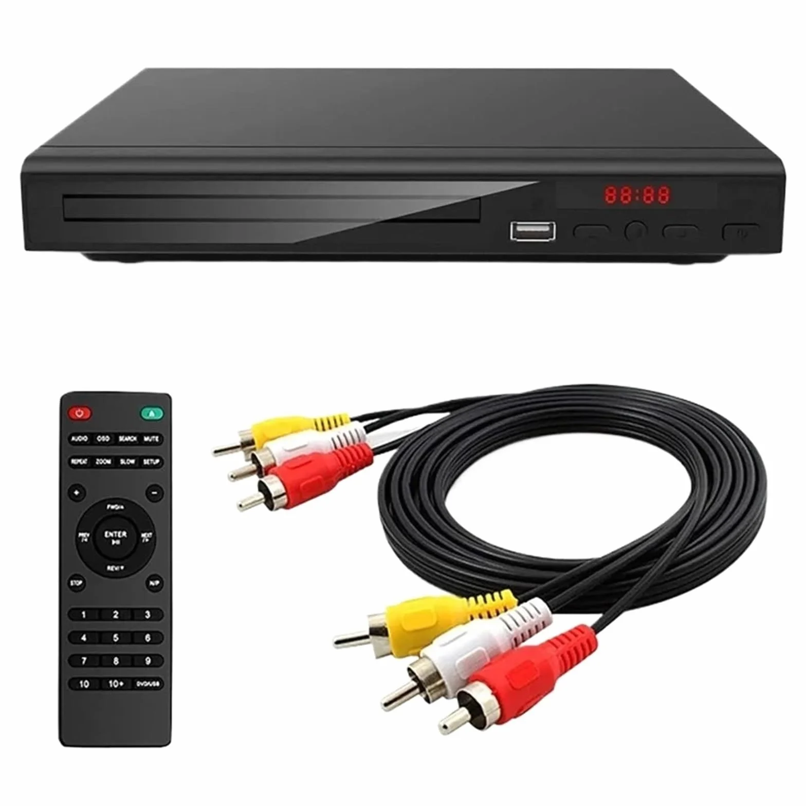 Odtwarzacz DVD Full HD 1080P Multi Region Home TV Multimedia Płyt CD MP3 MP4 RW VCD System Kina Domowego Wyczyść Proces Odtwarzania