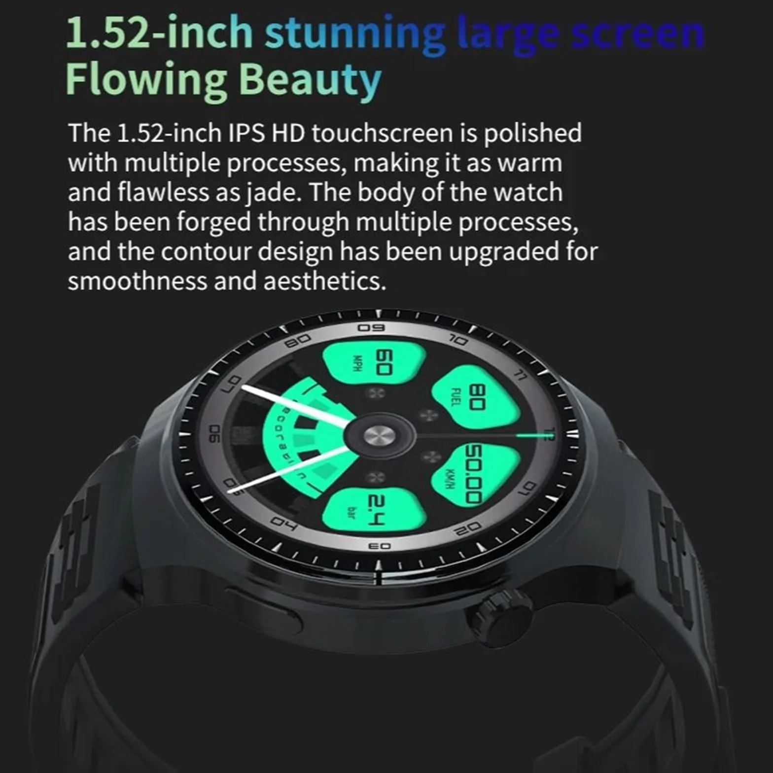 Inteligentny zegarek z ekranem 1,52 HD, pulsometr Bluetooth, rozmowy, sportowy, inteligentny zegarek dla mężczyzn i kobiet, srebrny