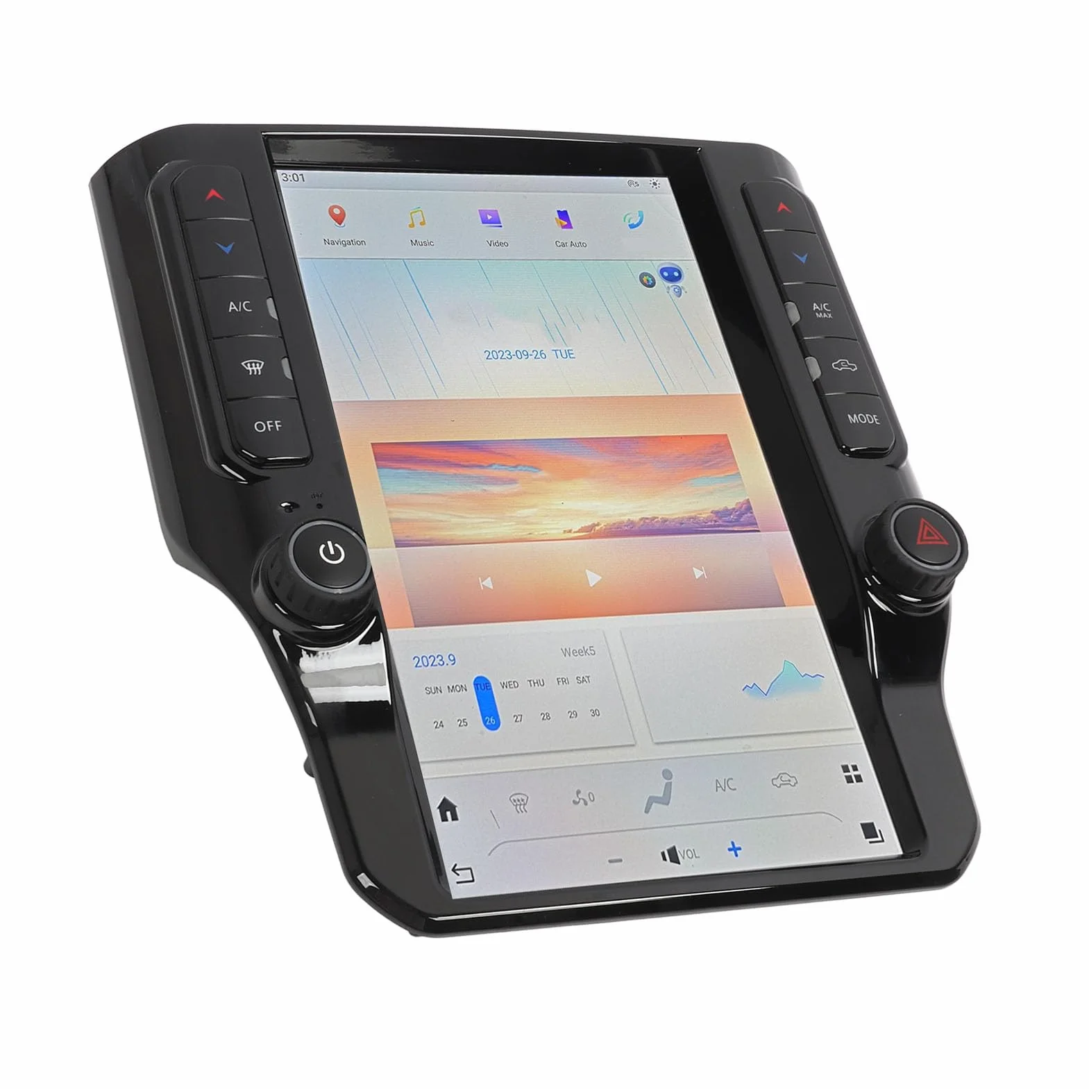 Tomantery Samochodowy Odtwarzacz Multimedialny o Wysokiej Rozdzielczości 11,8-calowy Ekran Carplay dla Samochodowego Zestawu Stereo z Systemem dla 1500, 2500, 3500, 4500, 5500 (8+128G)