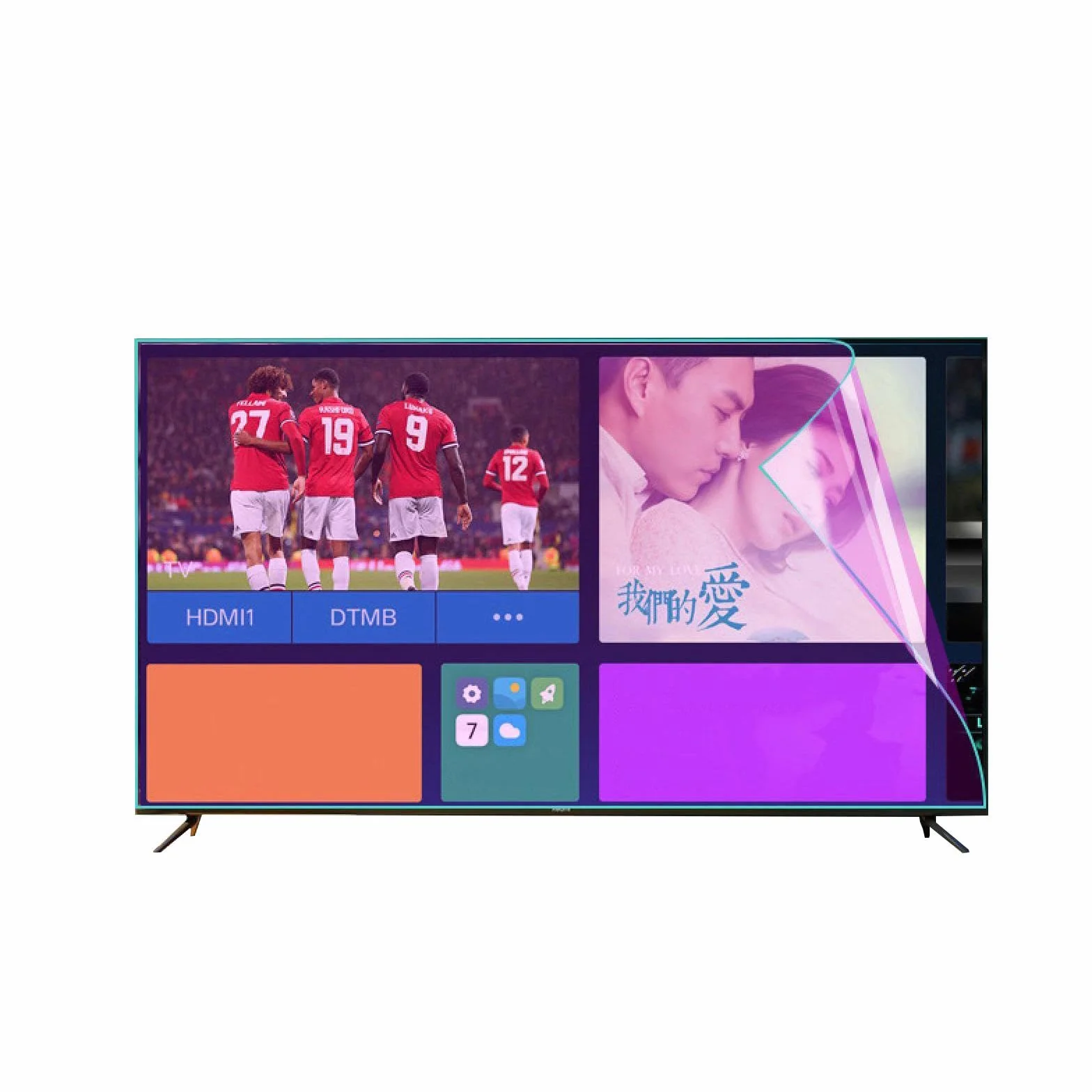 Ochraniacz ekranu do 43-calowego telewizora Pet Anti-Blue Light Film Matowa HD Led Smart TV Monitor Odporna na zarysowania folia