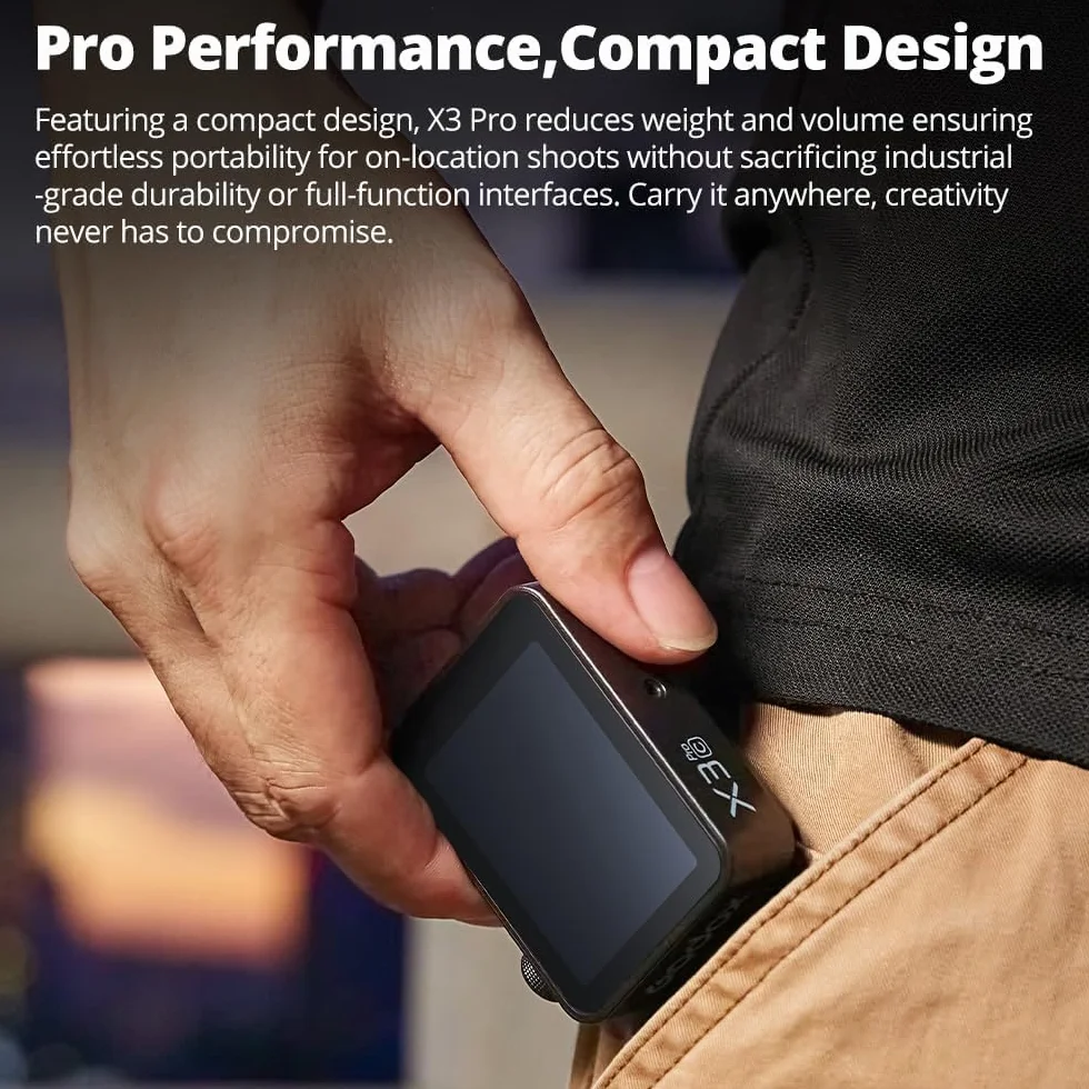 Godox X3 Pro-O X3Pro O TTL Wireless Flash Trigger for Olympus, 2.4'' LCD Touchscreen,Built-in 2930mAh Li-ion Battery,2.4GHz Wireless X System with 3 Pro Shooting Modes,APP Support,USB-C Fast Charging