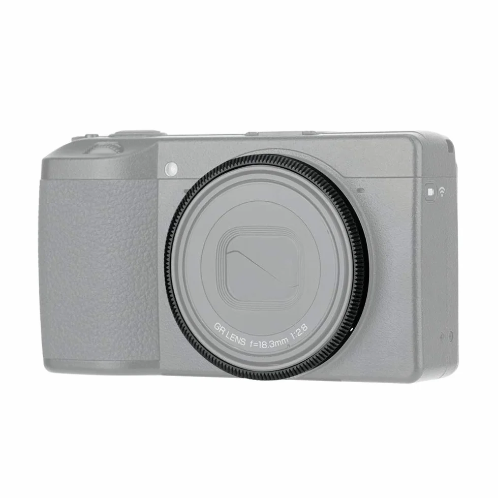 Metalowa nasadka pierścieniowa do aparatu cyfrowego Ricoh GR III GRIII GR3, zamiennik oryginalnej nasadki pierścieniowej Ricoh GN-1, osłona obiektywu do dekoracji obiektywu aparatu, czarna