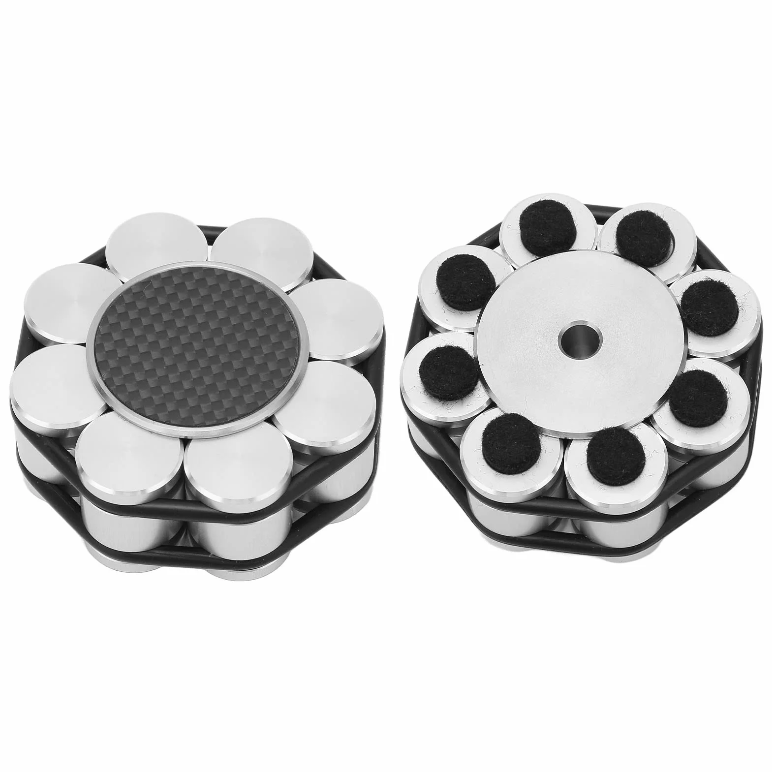 Stabilizator Płyty, Gramofon Zacisk Obciążnika Płyt Winylowych LP Stal Nierdzewna 304 Stabilizator Płyt Winylowych LP z Silikonowym Dnem, do Gramofonu LP Tłumienie Drgań