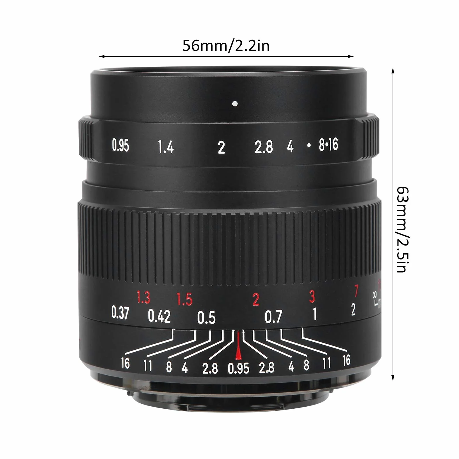 PUSOKEI Obiektyw Szerokokątny 35 Mm F0,95 z dużą przysłoną do Aparatu z Mocowaniem FX i 12 Listkami Przysłony do Portretów w Pomieszczeniach i na Zewnątrz