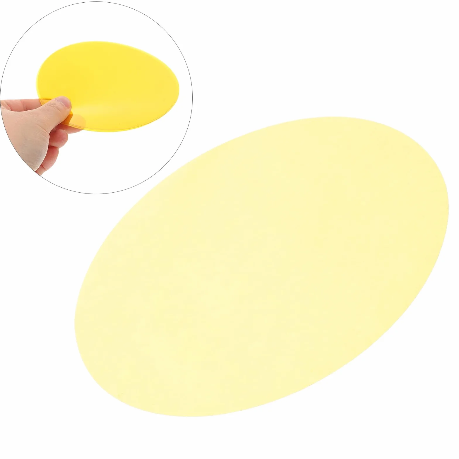 10 Szt. Sztuk Okrągłych Samoprzylepnych Folii Dyfuzyjnych Do LED Żółta Korekcyjna Światła Plastikowy Żelowy Do Oświetlenia Wideo i Lamp Sufitowych Łatwa Aplikacja Ciepła Atmosfera