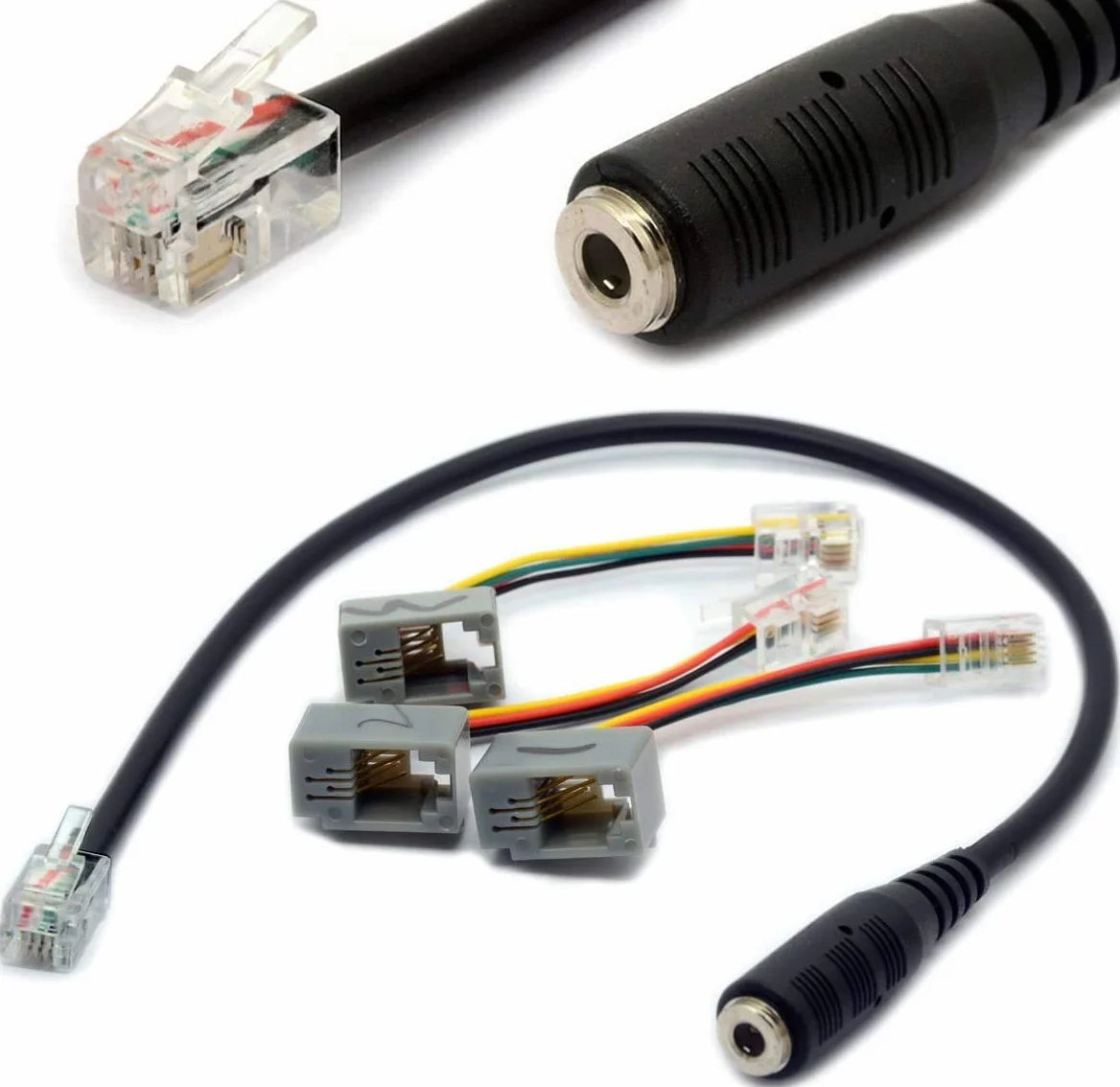 4P4C RJ9/RJ10 do 3,5 mm żeński zestaw słuchawkowy kabel stereo konwerter kabel telefoniczny do iPhone Cisco IP telefony iPhone 7931G 7940 7941 7942 Plantronics MX10 Vista modułowe 30 cm