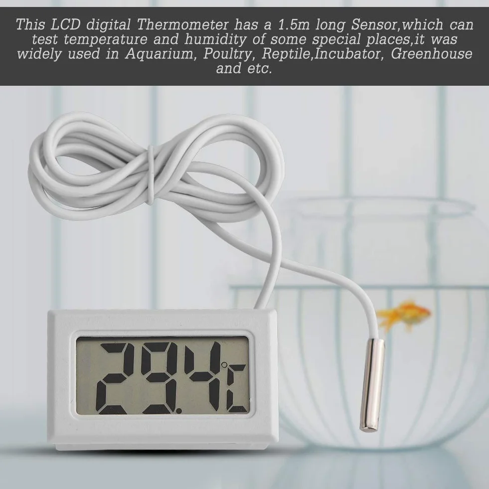 Nano Silver do Basenu Termometr do Kąpieli Mini Wyświetlacz Led Cyfrowy Miernik Temperatury Naczynia Czujnik Sondy Cyfrowy Termometr Lcd