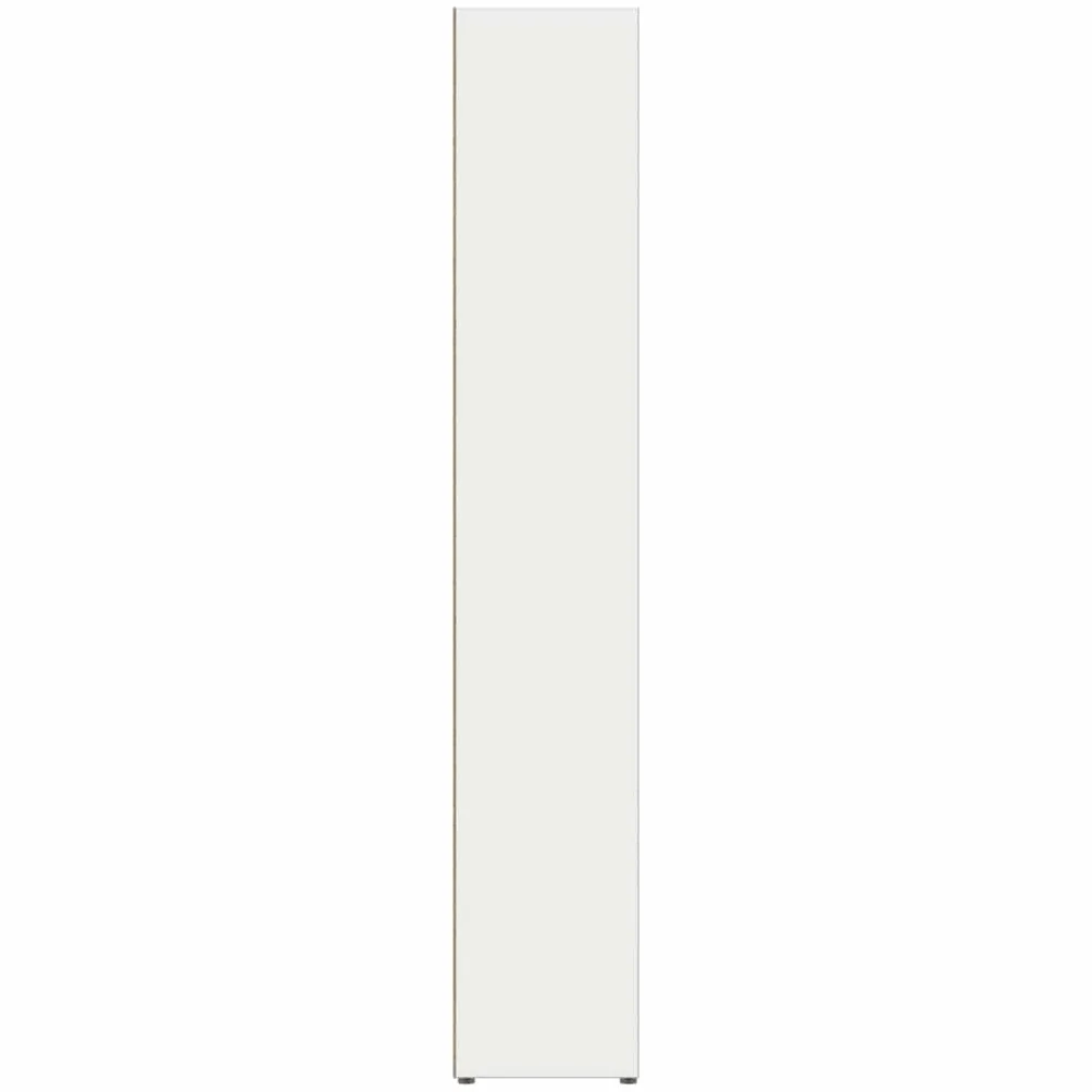 Półki na płyty CD 2 szt. białe z materiału drewnopochodnego, 21 x 16 x 93,5 cm, miejsce na 80 płyt CD, smukłe przechowywanie multimediów do salonu, kina domowego i porządku