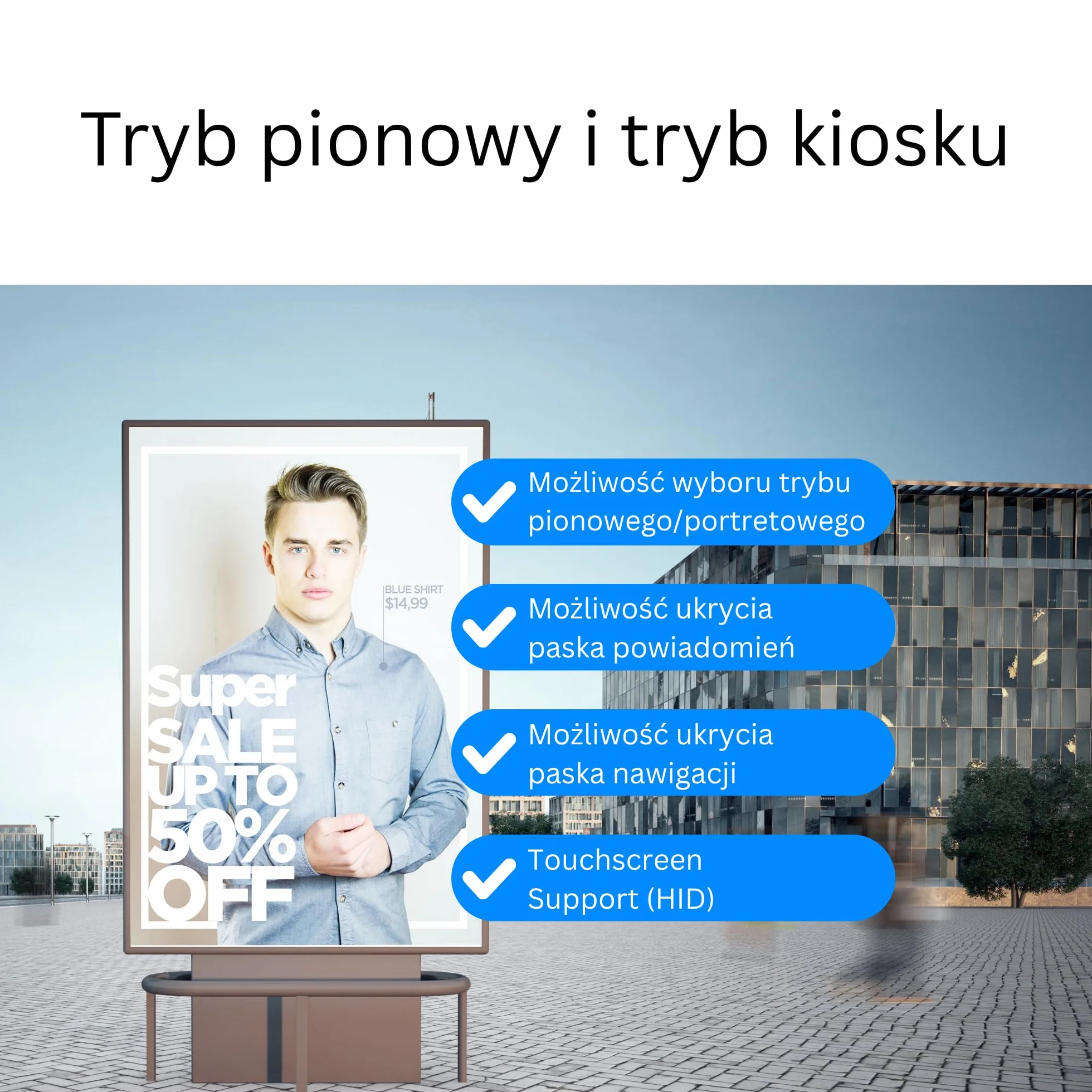 Orbsmart DS Player (S89L) - Android 14 Digital Signage Odtwarzacz 4K Mini PC do 24/7 Pracy Ciągłej (Fanless, Auto-On, Root, Tryb Kiosku i Pionowy, 4GB RAM, 32GB, LAN, WiFi 6, Bluetooth 5.4)