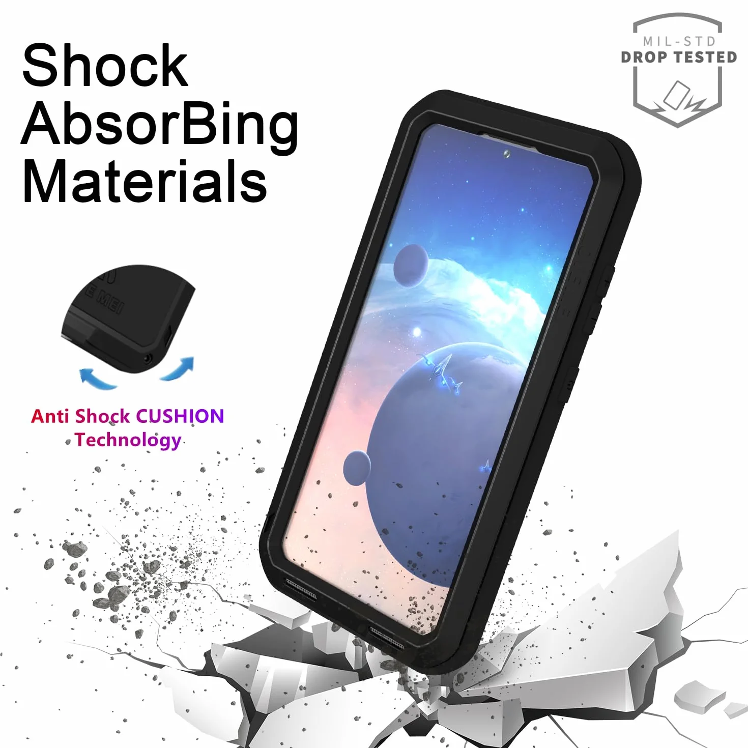 LJFLYXRI Wytrzymałe etui ochronne na całą obudowę do Galaxy S24 firmy – wytrzymałe aluminiowe i silikonowe, odporne na wstrząsy etui z wbudowaną osłoną ekranu (żółty, S24)