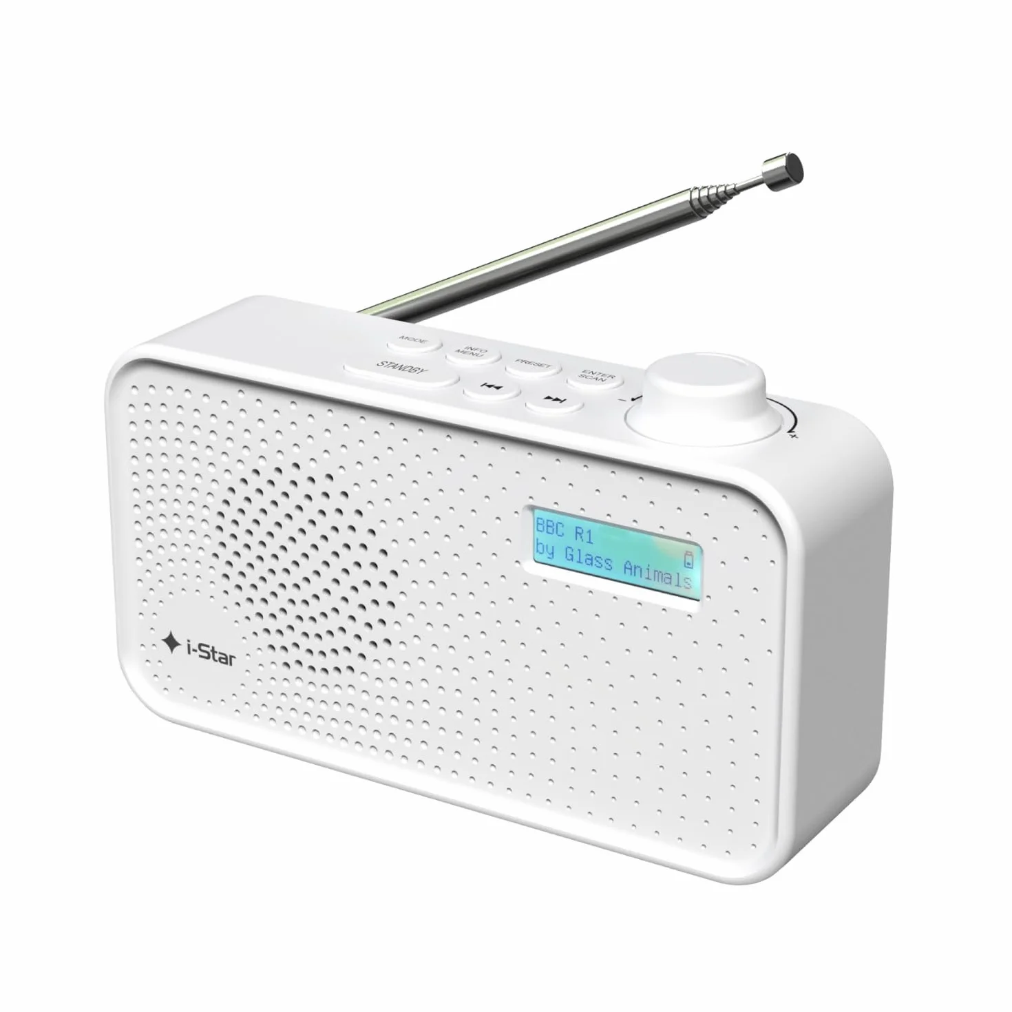 Radio DAB/DAB Digital+ & FM, przenośne zasilanie sieciowe i zasilane bateriami radioodtwarzacze DAB, radio cyfrowe z ładowaniem USB, białe