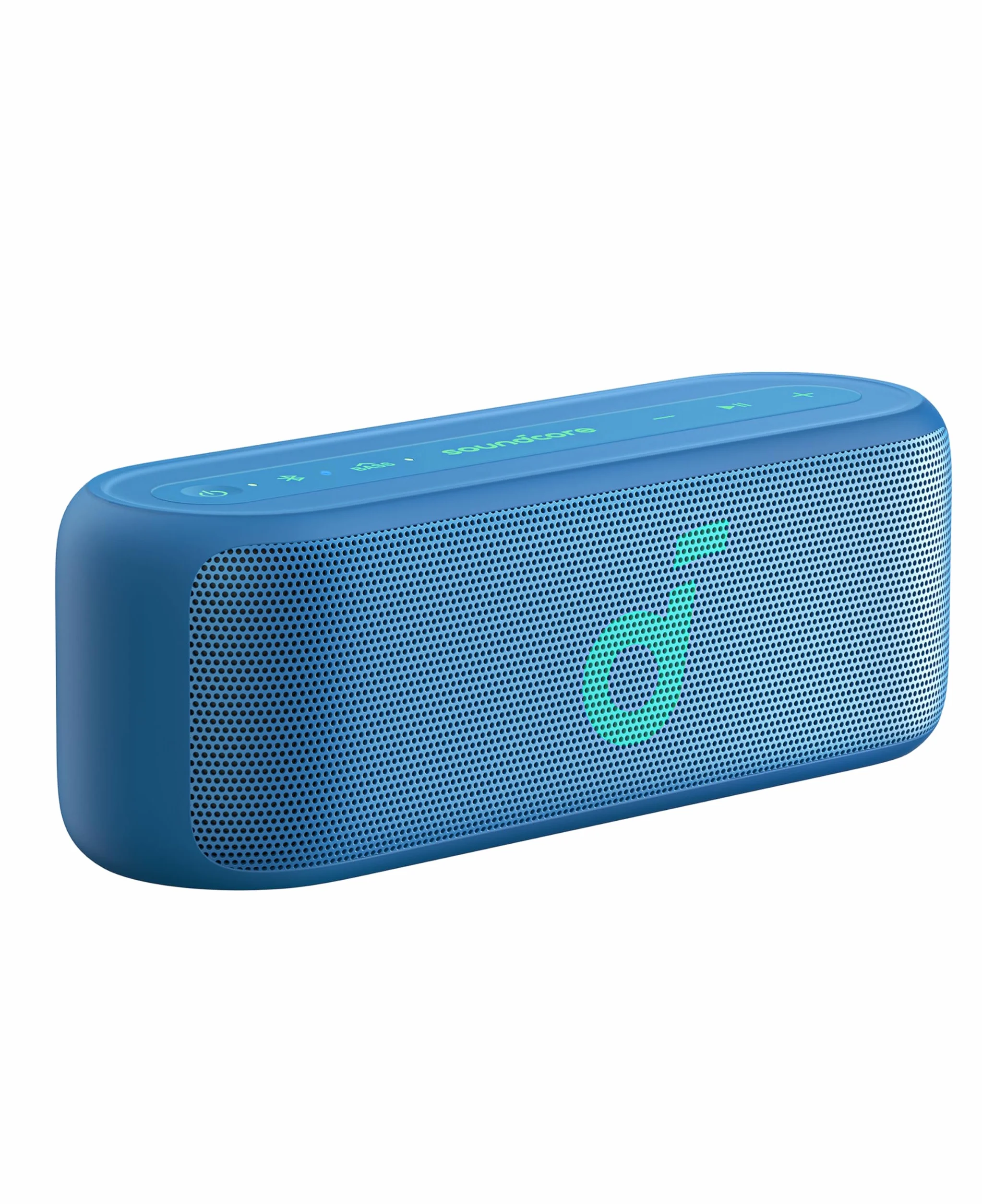 soundcore Select 2S, przenośny głośnik Bluetooth z dźwiękiem stereo 20 W, technologią BassUp™, 16 godz. czasu odtwarzania,bezprzewodowe parowanie stereo, wodoodporność IPX7 na wędrówki. (Niebieski)