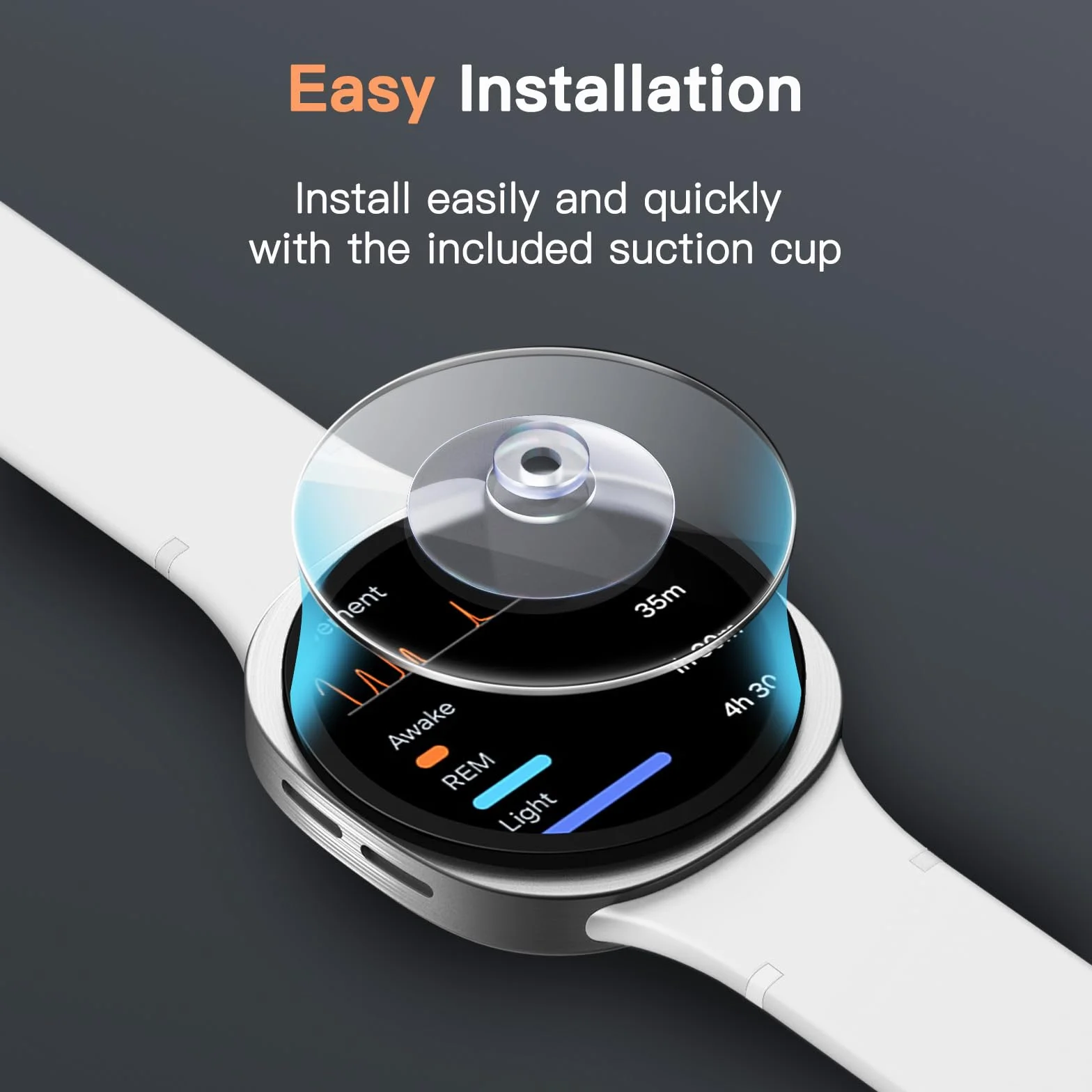 JETech Ochraniacz Ekranu dla Samsung Galaxy Watch 8 44mm (Tylko Ochrona Ekranu 40mm), Szkło Hartowane Antyzarysowania, HD Przejaśniać, 3 Sztuki