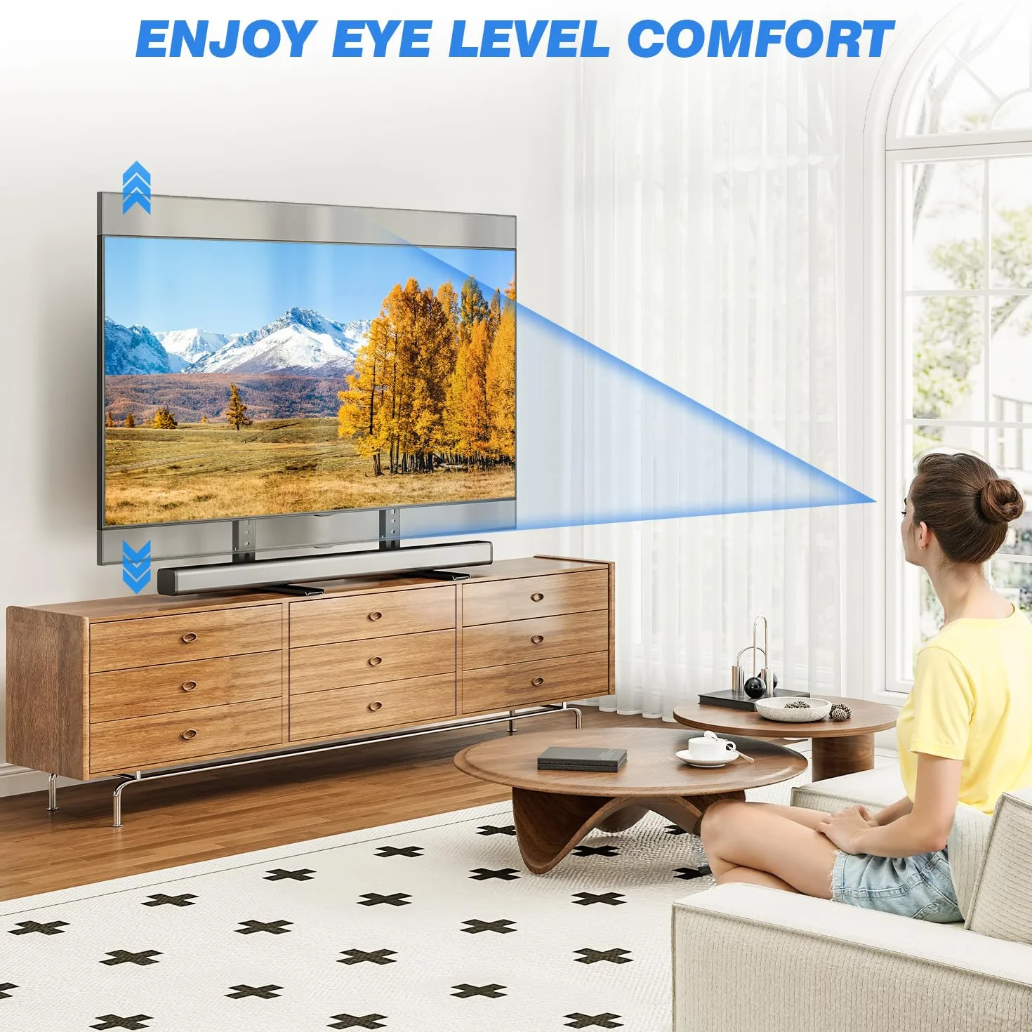 TVON Uniwersalny stojak na telewizor, zamiennik nóg do telewizora 20-75-calowych telewizorów LCD/LED/OLED, mocny stojak pod telewizor mieści do 50 kg, maks. VESA 800 x 600 mm