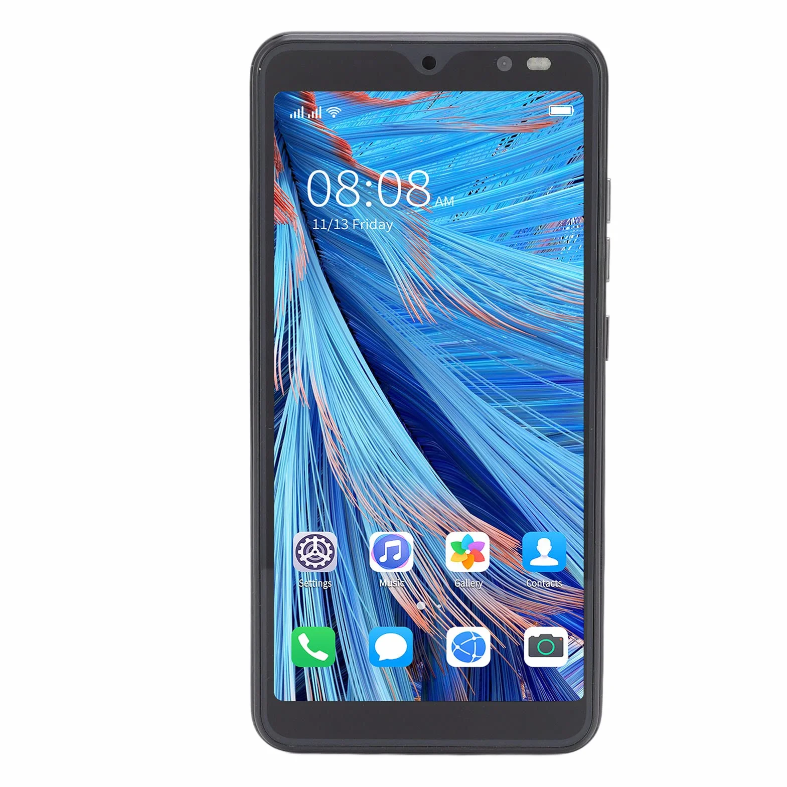 Smartfon 5,45 Cala HD Pełny Ekran Telefonu Komórkowego 2 GB RAM 32 GB ROM Rozpoznawanie Twarzy Dual SIM Dual Standby Telefon Komórkowy dla Rino8 Pro (Czarny)