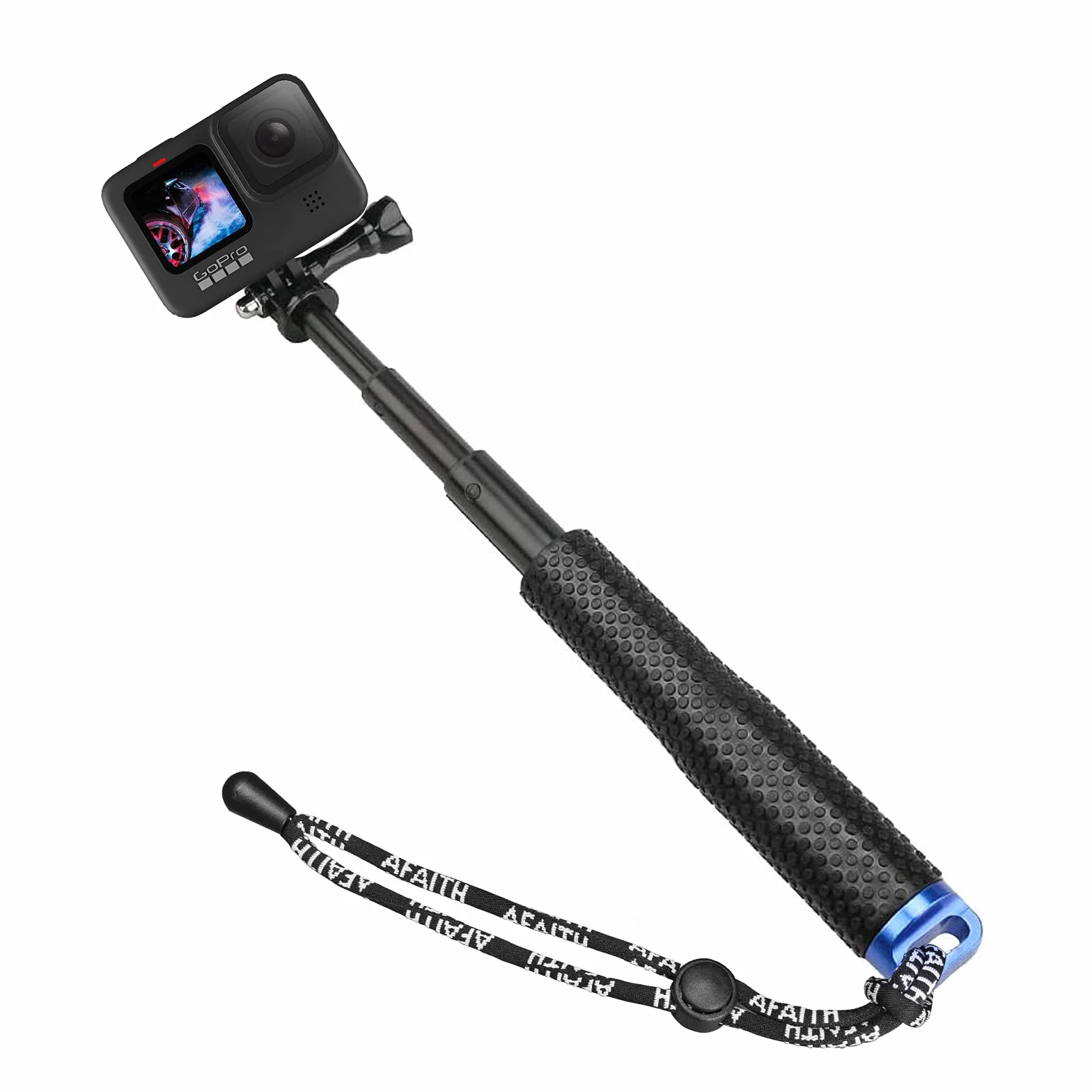 AFAITH Wodoodporny aluminiowy uchwyt do selfie, wysuwany ręczny drążek teleskopowy monopod kompatybilny z kamerami akcji GoPro Hero 13 12 11 10 9 8 7 6 5 4 DJI OSMO EK5000 EK7000 SJ4000 SJ5000