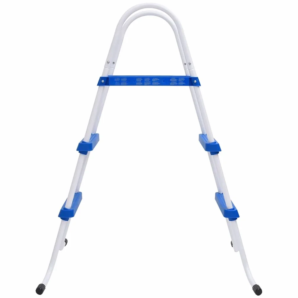 vidaXL Drabinka basenowa, niebiesko-biała, 84 cm, stal