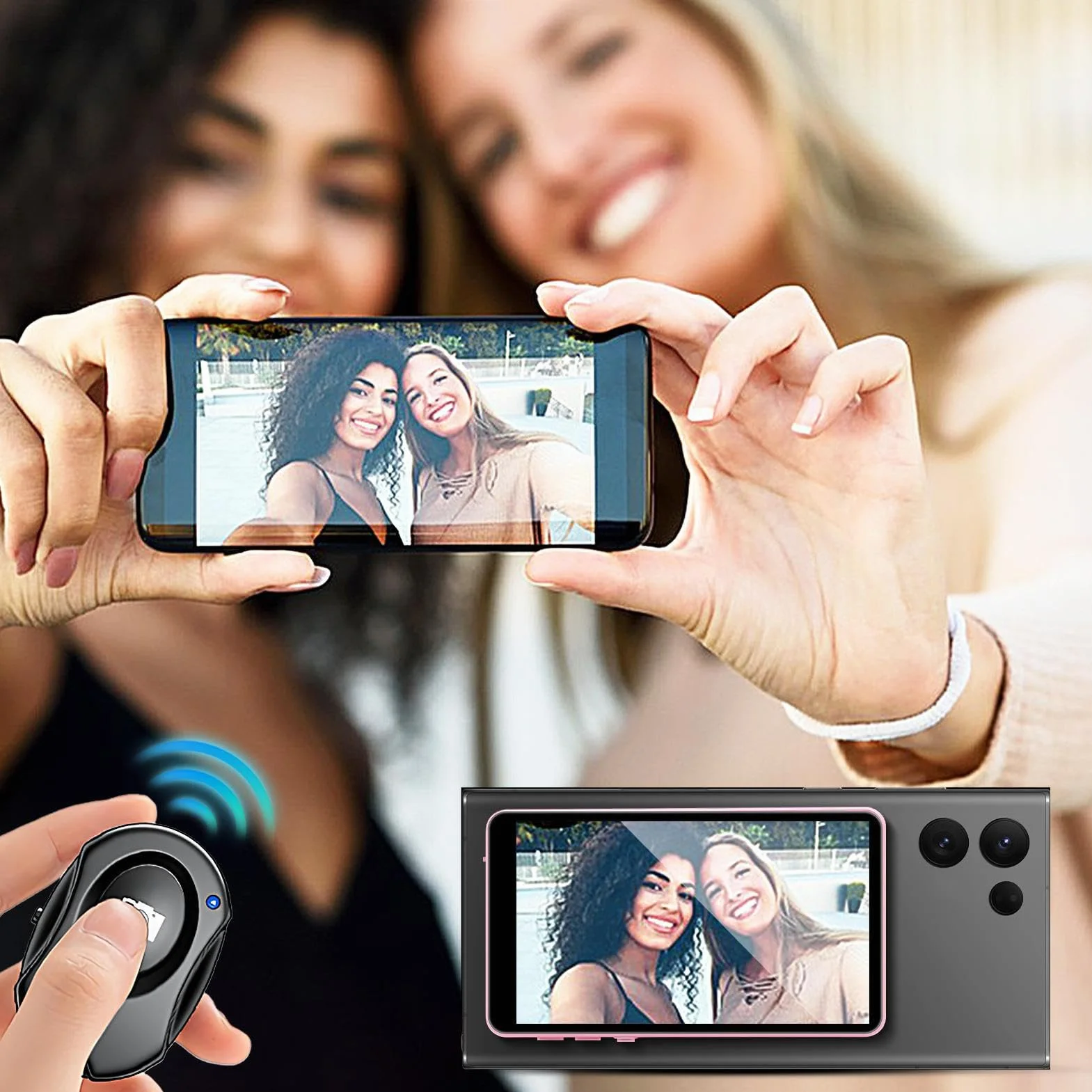 Monitor do Selfie Monitor Selfie Z Tyłu Aparatu Do Streamingu Na Żywo | Przenośne Akcesoria do Smartfonów do Nagrywania Wideo, Robienia Zdjęć, Streamingu na Żywo i Tworzenia Vlogów