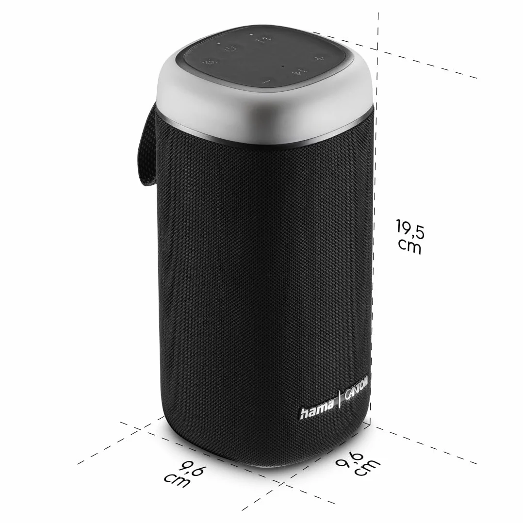 Hama Głośnik Bluetooth, 30 W (wodoodporny IPX4, efekty świetlne LED, 12 godzin pracy na baterii, mały głośnik Bluetooth, muzyka Bluetooth, pudełko na imprezy Bluetooth,