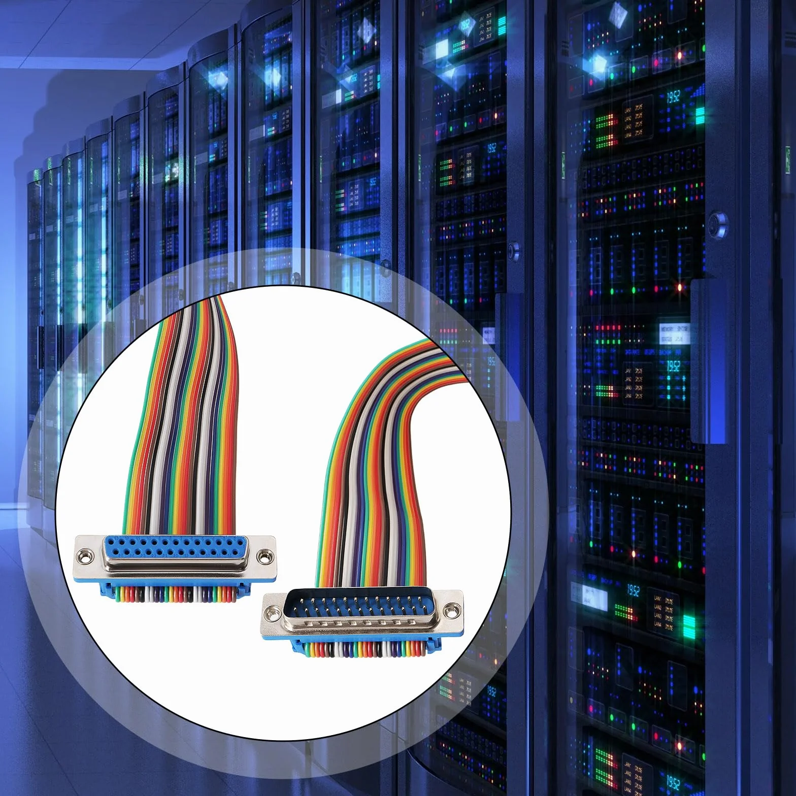 DB25 Pin szeregowy kabel przedłużający męski na żeński 50cm do serwera CNC