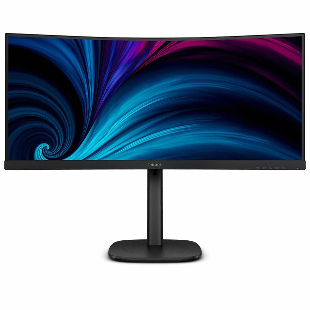Philips 34B2U3600C - 34-calowy zakrzywiony monitor WQHD, z regulacją wysokości, głośniki (3440x1440, 120 Hz, 1x HDMI 2.0, 1x DP 1.2, 1x USB-C (90W PD), hub USB, RJ45) Czarny