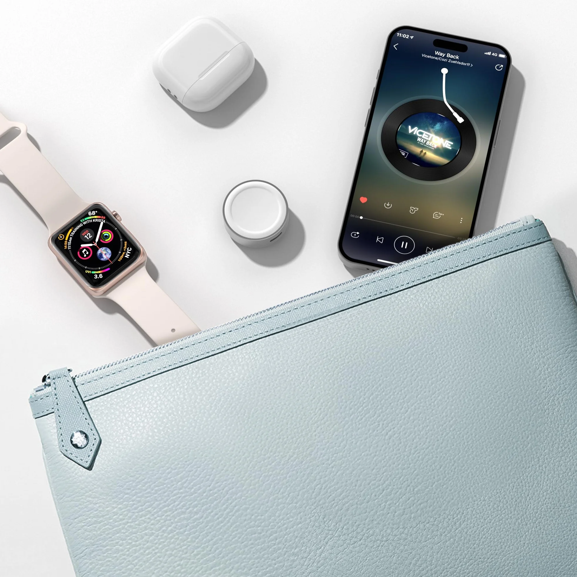 Ruxely Magnetyczna Ładowarka Bezprzewodowa do Apple Watch iWatch, Szybka Ładowarka USB C, Krótki Kabel, Series 10 9 8 7 6 Ultra 2 SE 42/46/44mm