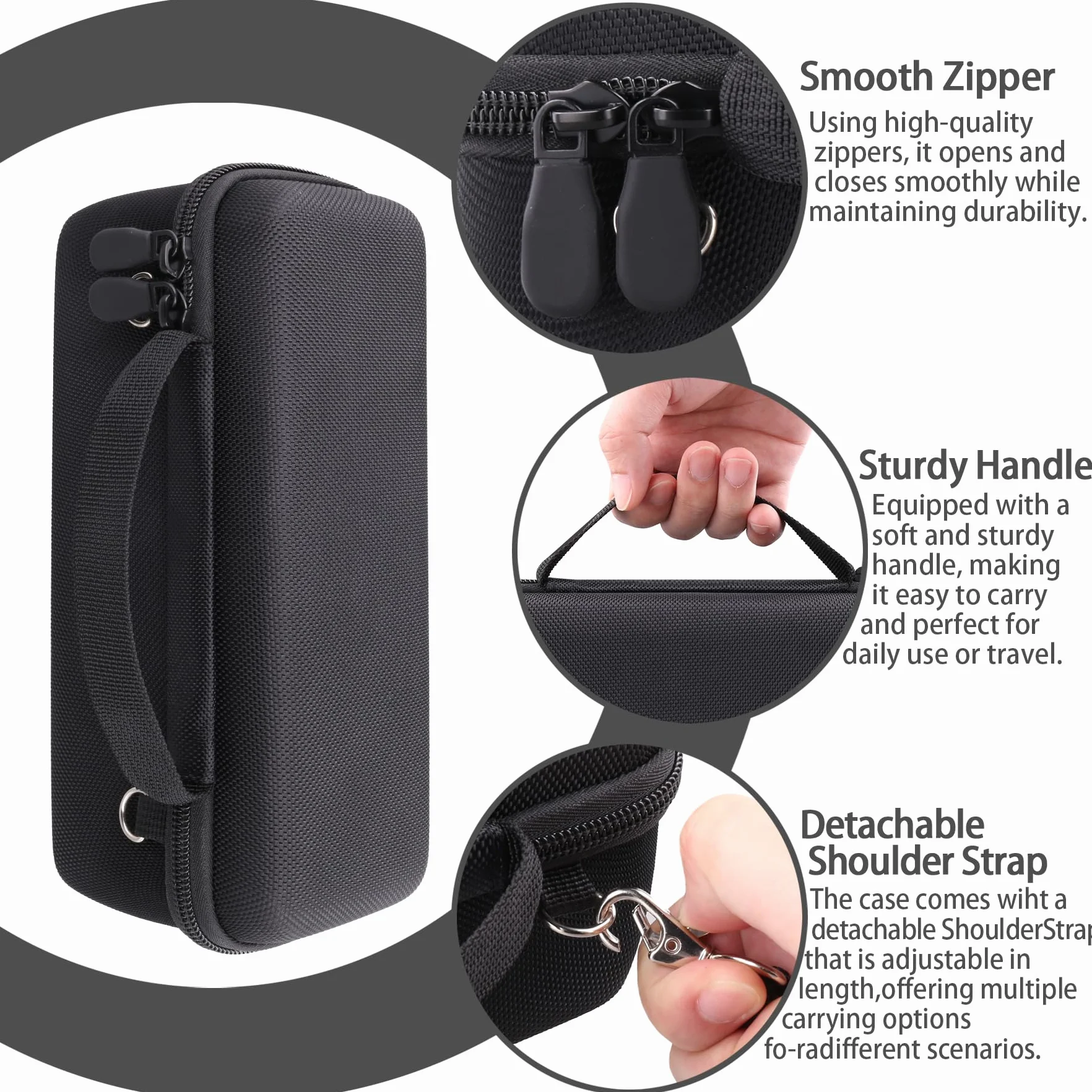 co2CREA Twarde etui podróżne do przenośnego radia Bluetooth JBL Tuner 3, tylko etui