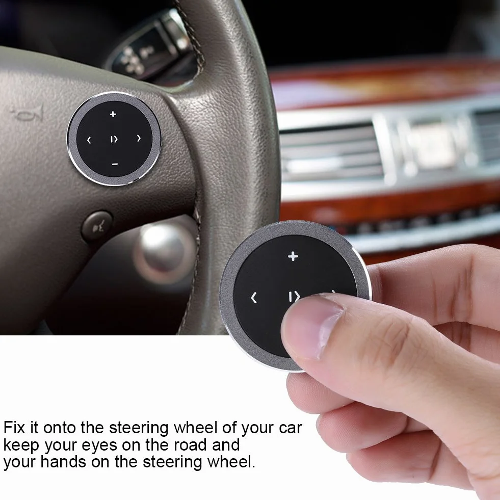 Uniwersalny Pilot Zdalnego Sterowania Bluetooth 4.0 Klawisze Multimedialne na Kierownicę Samochodową