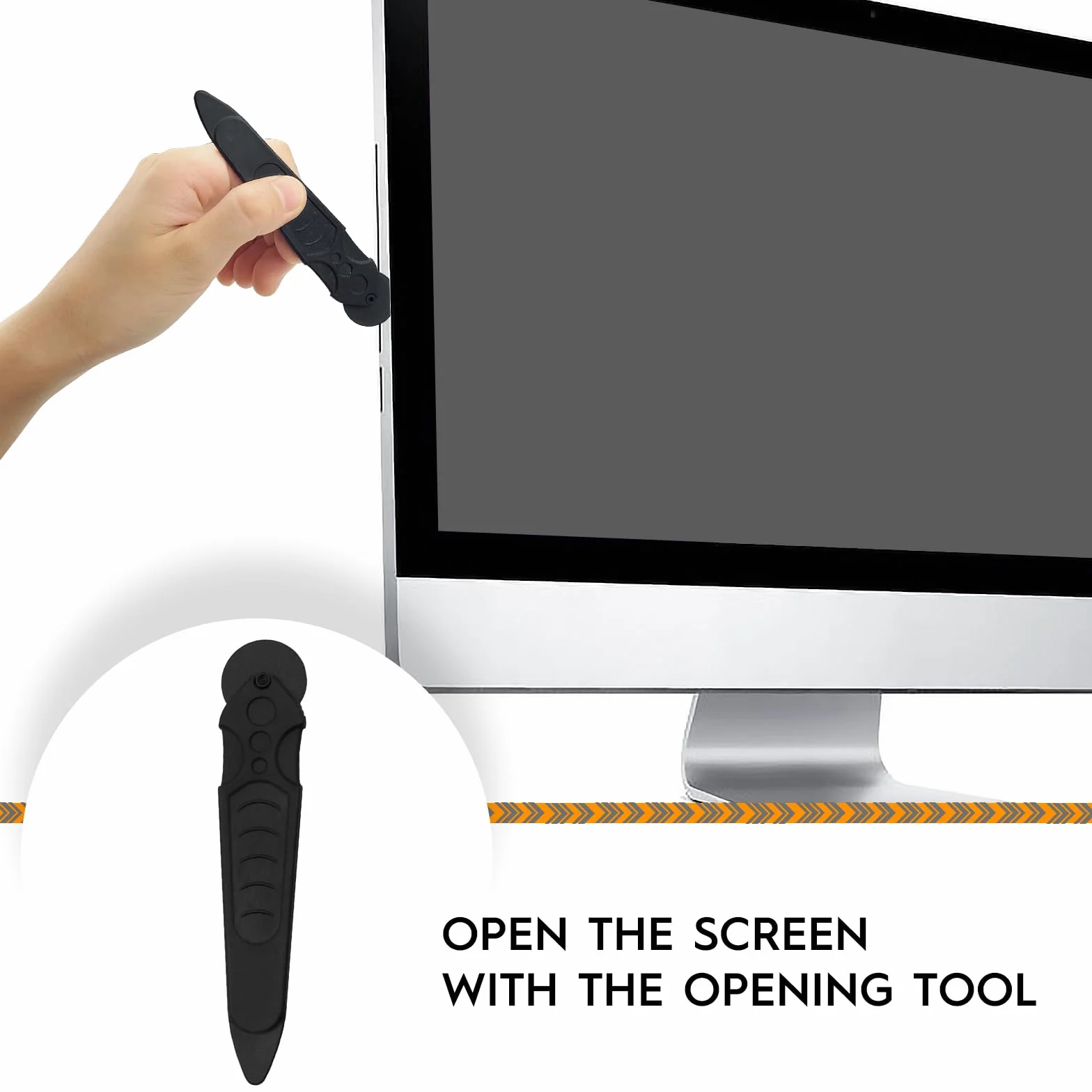 Ekran LCD, paski samoprzylepne, taśma zastępcza, profesjonalny zestaw naprawczy kompatybilny z iMac 27" A1419 Retiona 2012-2015 (z narzędziem do otwierania)