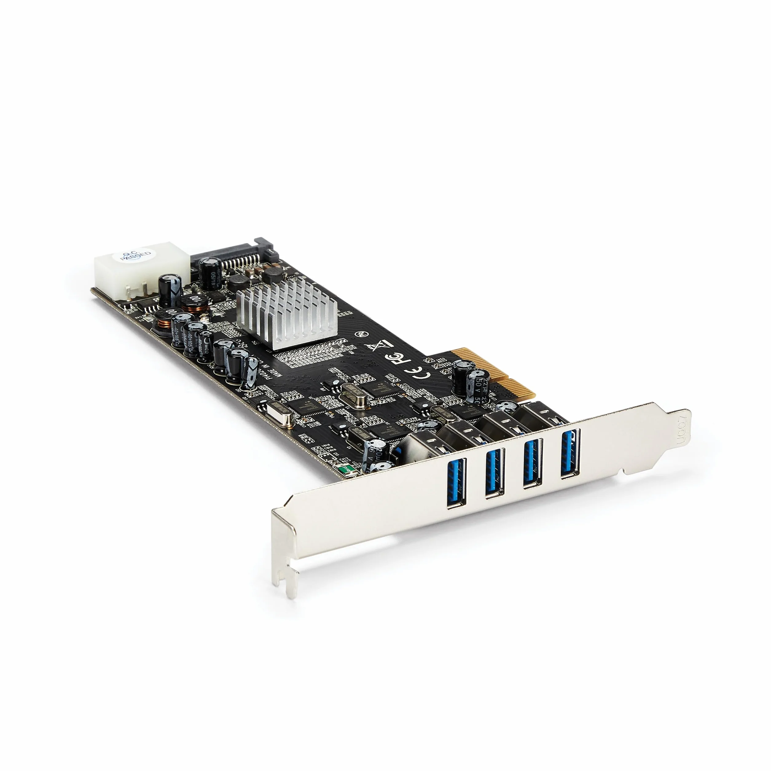 StarTech.com 4-portowa karta USB 3.0 PCIe z 4 dedykowanymi kanałami 5 Gb/s (USB 3.2 Gen 1) - UASP - SATA / LP4 Power - karta adaptera PCI Express (PEXUSB3S44V)