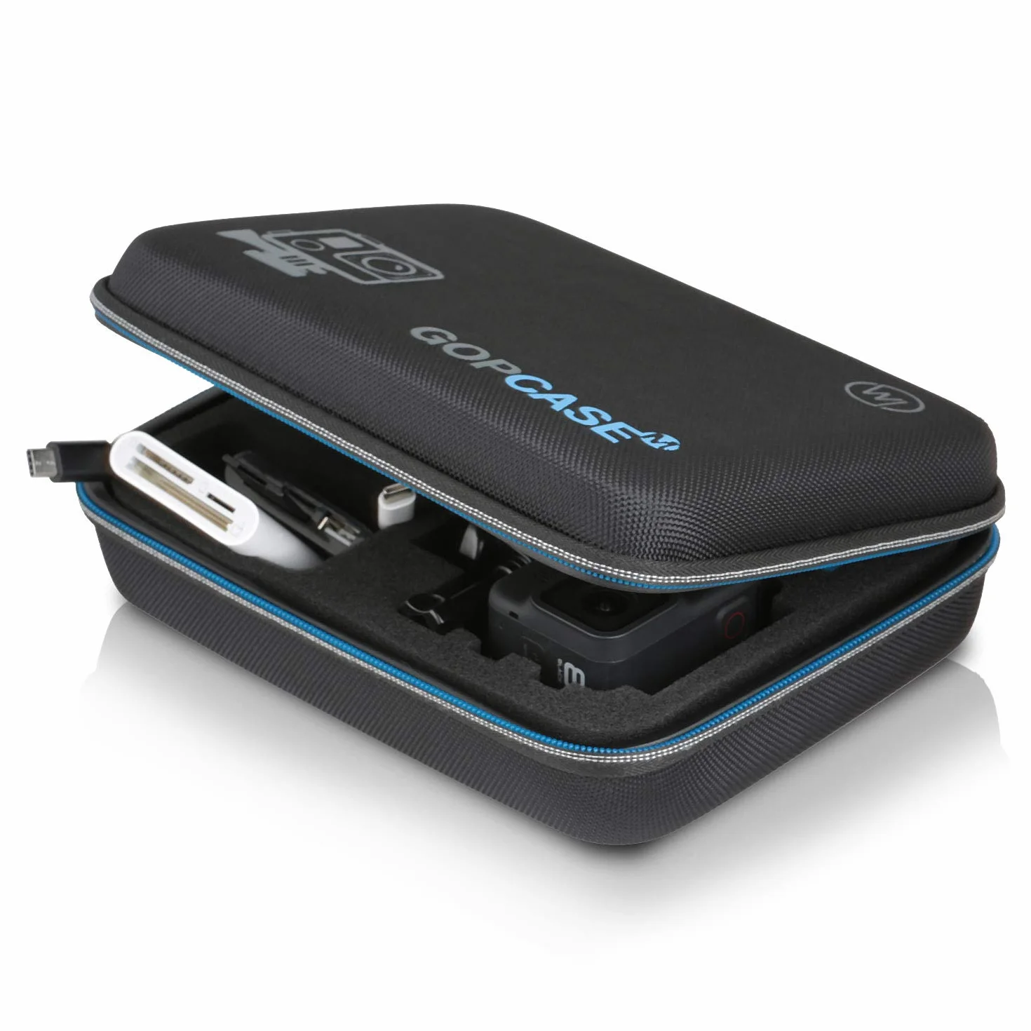 Wicked Chili GOP Case -M- pokrowiec odporny na działanie wody, kompatybilny z GoPro Hero 13 Black, 12, 11, 10, 9, torba ochronna, torba do kamery sportowej SJCAM, Akaso, Surfola (odporna na uderzenia