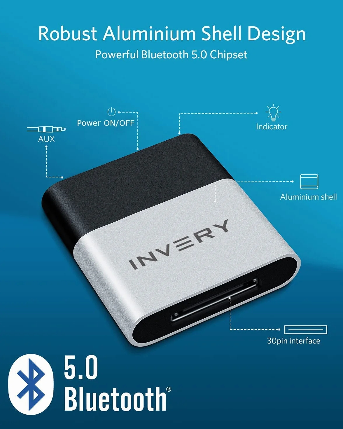 DockLinQ Adapter Bluetooth Odbiornik do domowej stacji dokującej Bose Sounddock 30 Pin iPod iPhone Music Receiver