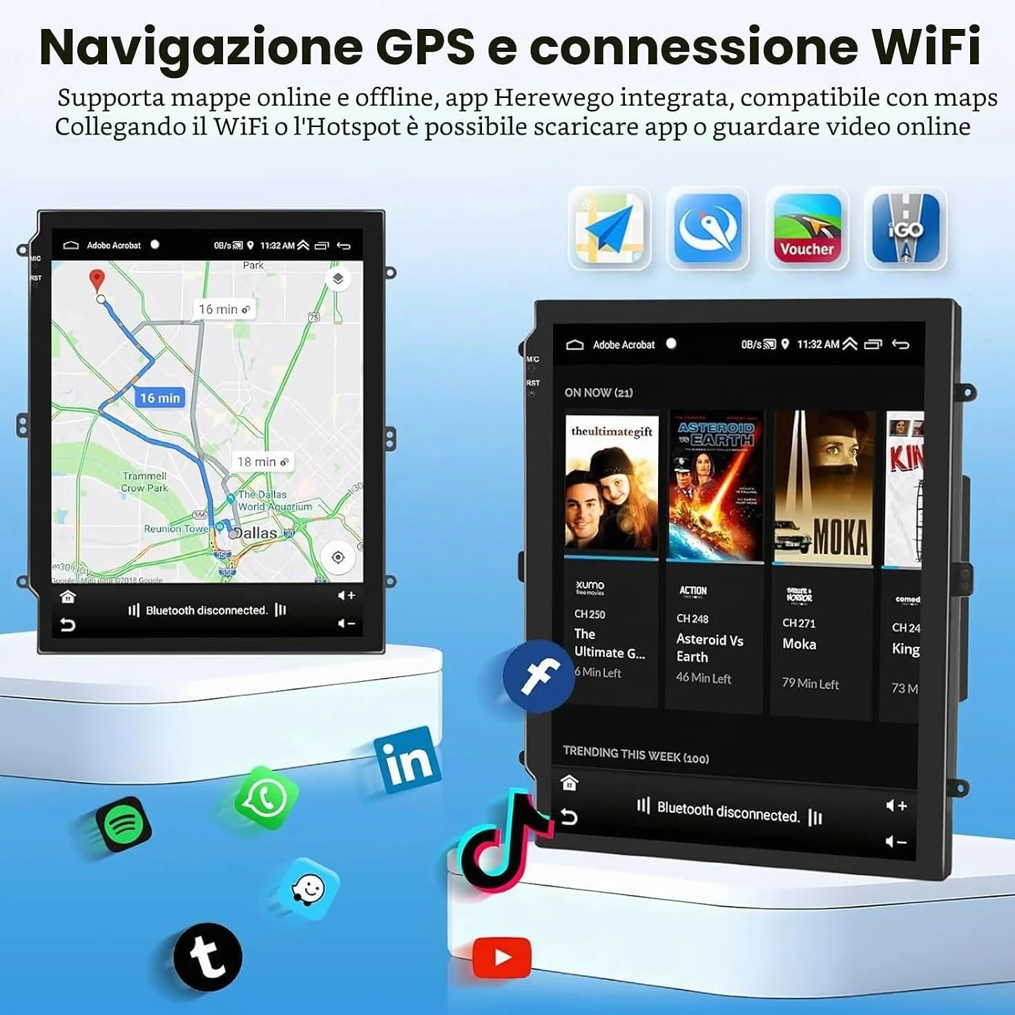 Android 15 Stereo Samochodowe Radio Do Forda Mustanga 2010-2014 GPS | Nawigacja 9,7-calowy ekran dotykowy przez Carplay Android Auto SWC Bluetooth 5.1 WiFi GPS Nawigacja EQ USB TPMS Kamera AHD