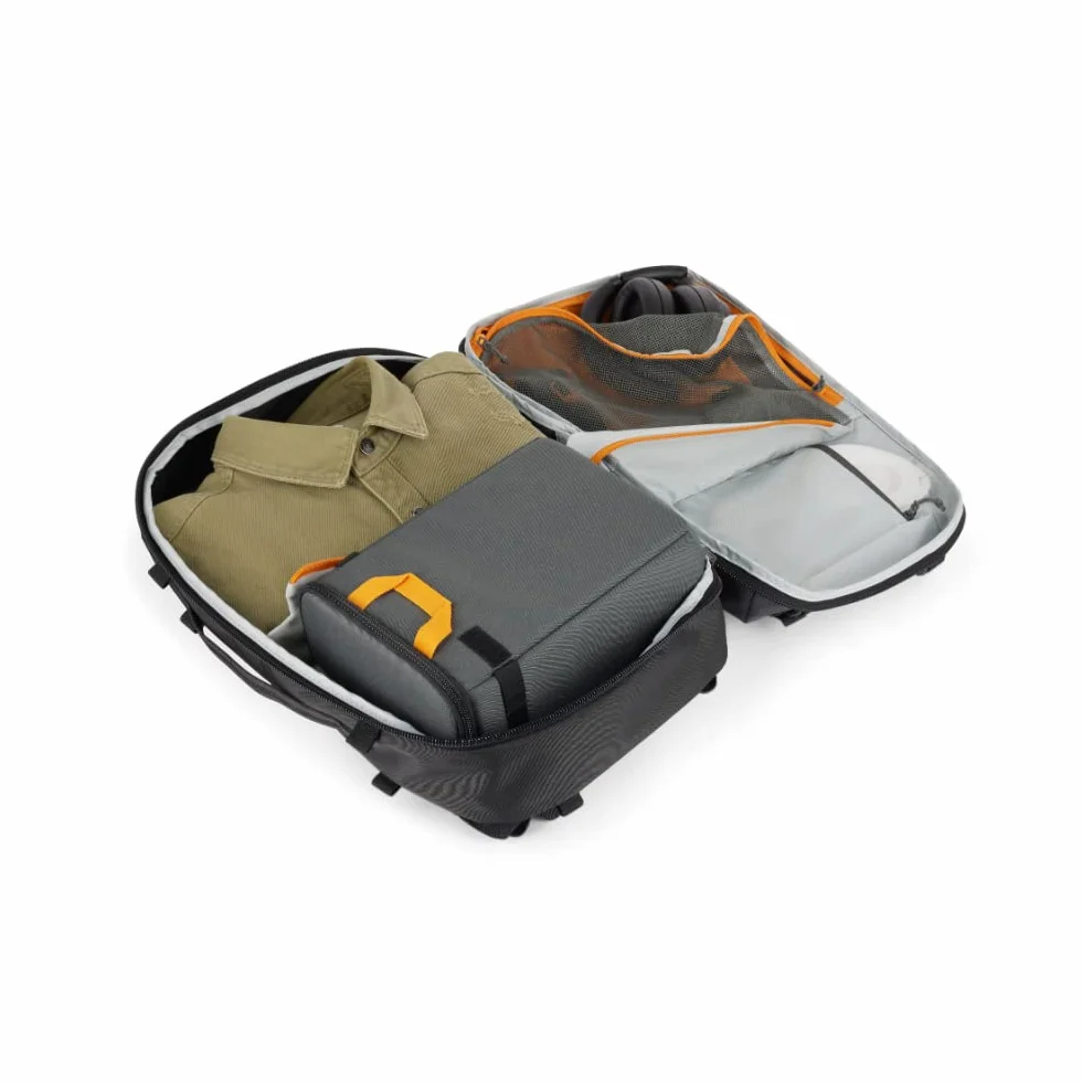 Lowepro Trekker Lite BP 250, plecak na aparat, ze zdejmowaną wkładką, z systemem pasków na akcesoria, torba na aparat bez lustra, kompatybilny z Sony Alpha 7, szary