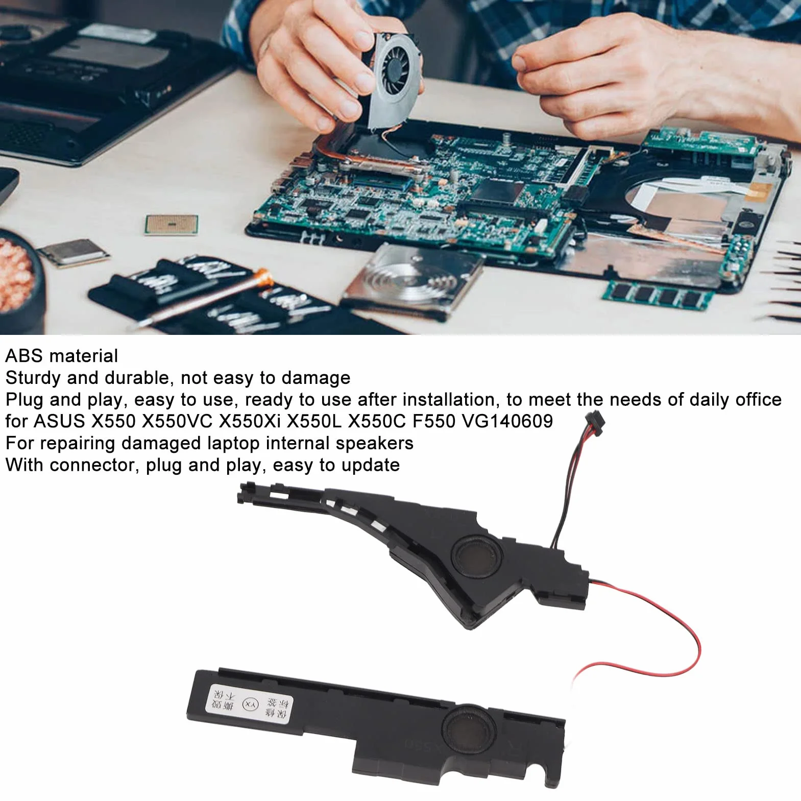 Wewnętrzny Głośnik Laptopa, Głośniki Lewy i Prawy Zamiennik dla ASUS X550 X550VC X550Xi X550L X550C F550 VG140609 część Naprawcza Naprawa Dźwięku dla Głośników Laptopa ASUS