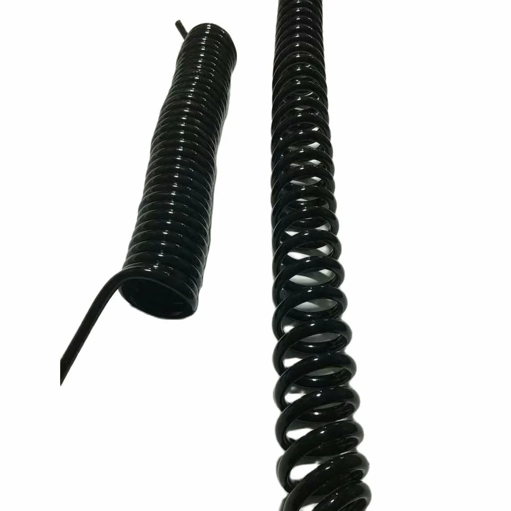 Przedłużacz zwinięty 6-żyłowy kabel spiralny Ekranowana skrętka sieciowa Sprężyna 20AWG Elastyczny teleskopowy przewód zasilający(Stretch 13 meter)