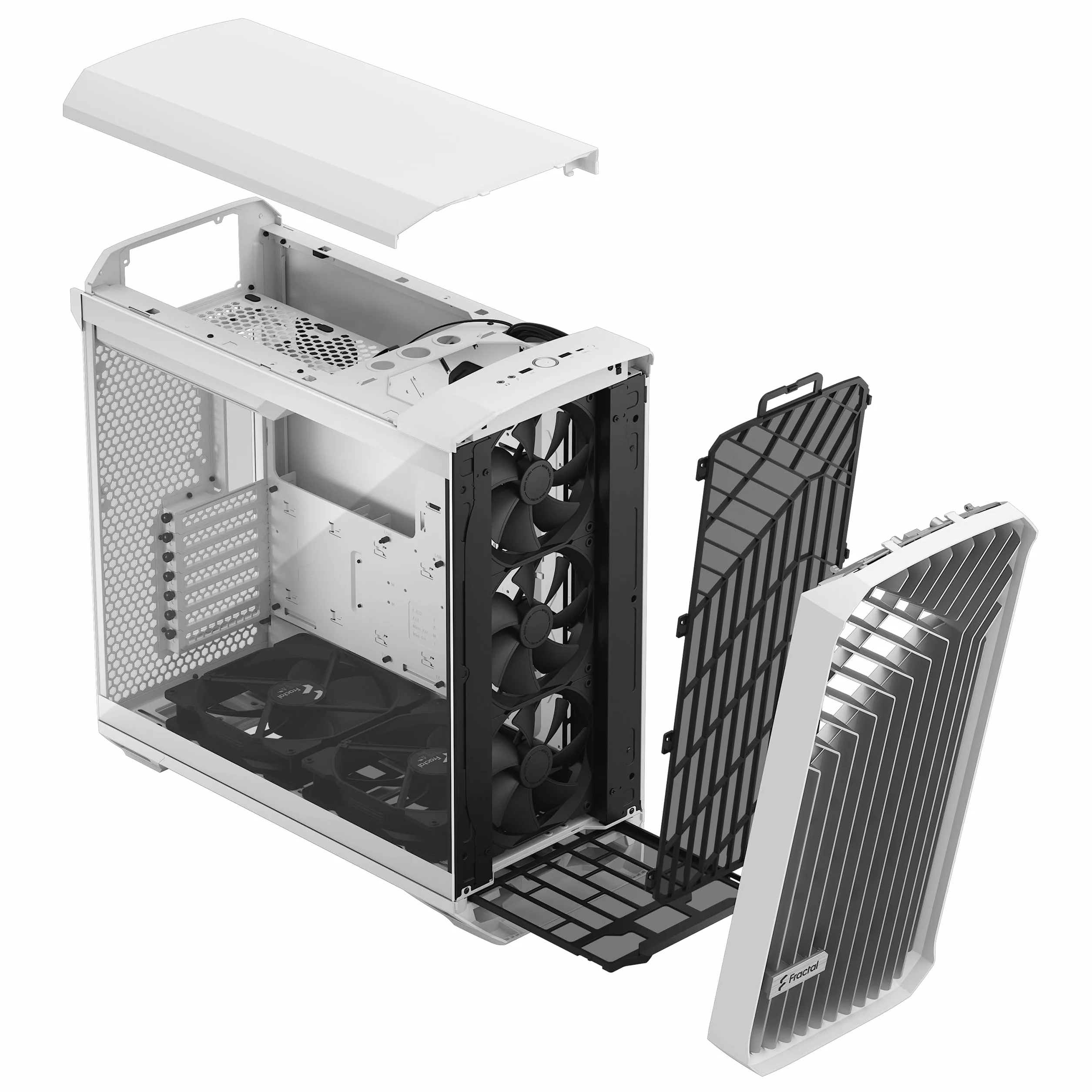 Fractal Design Torrent RGB białe E-ATX szkło hartowane okno o wysokim przepływie powietrza Mid Tower obudowa komputera