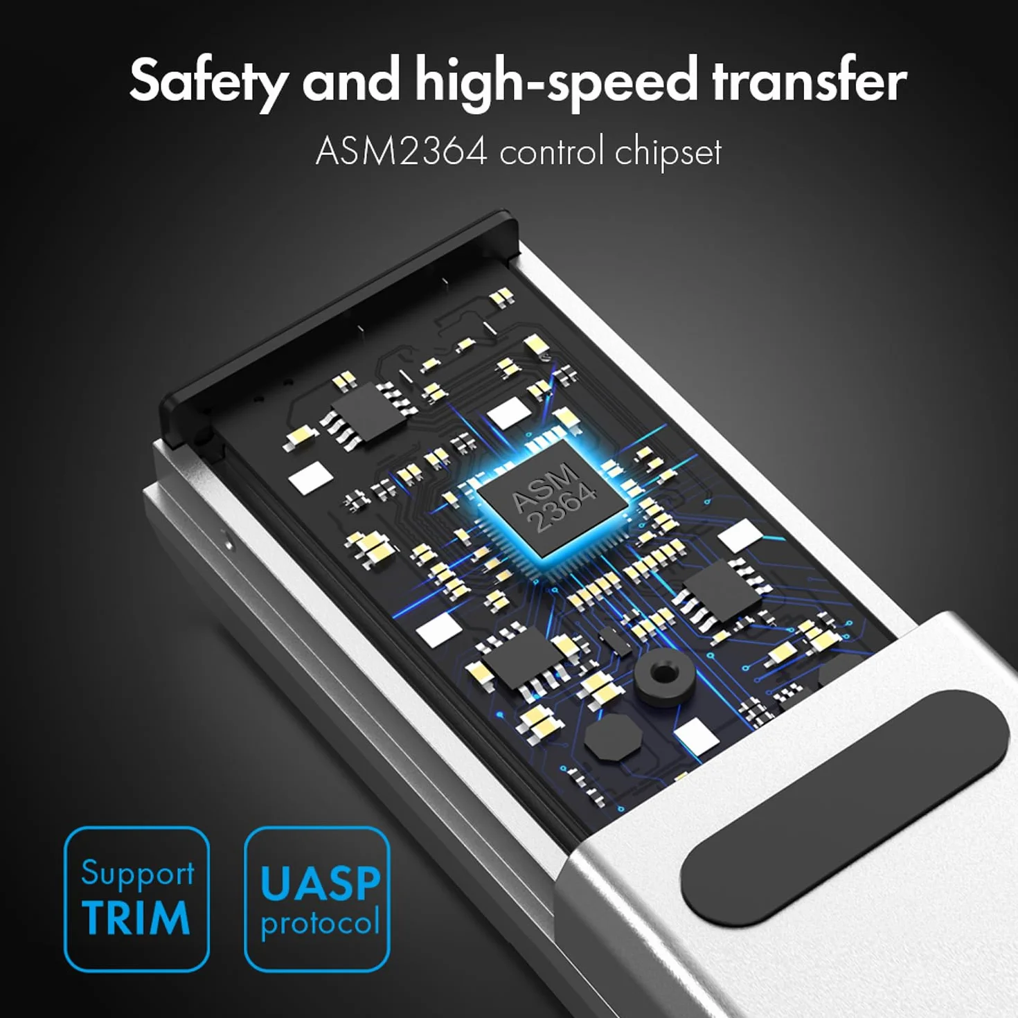 GRAUGEAR Zewnętrzna aluminiowa obudowa 20 Gbps, do M.2 NVMe SSD PCIE x4, M-Key, USB 3.2 Gen2 x 2 20 Gbit/s, aktywny wentylator, ochrona przed zapisem