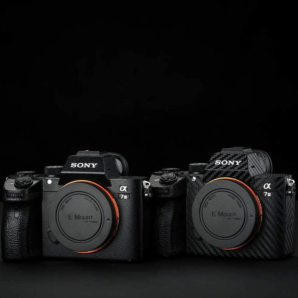 Kiwifotos Sony A7 III, A7R, III, A7III, A7III, A7II, A7RIII, ochrona przed zarysowaniami, bez pęcherzyków powietrza, antypoślizgowa, z włókna węglowego