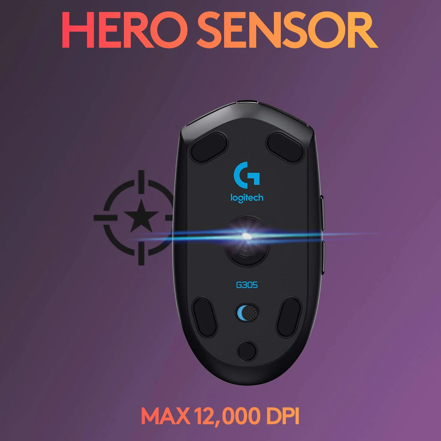 Logitech G G305 LIGHTSPEED, Bezprzewodowa mysz gamingowa, czujnik HERO, 12000 DPI, lekka,bateria 250 godzin, G733 LIGHTSPEED Bezprzewodowy zestaw słuchawkowy do gier RGB z zawieszanym pałąkiem-Czarny
