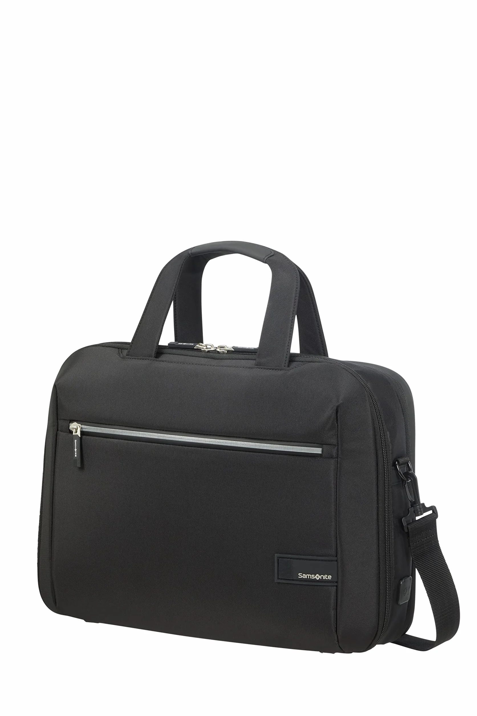 SAMSONITE LITEPOINT - Rozszerzalna torba laptopa 15,6 cala, 40,5 cm, 17,5/22 L, czarny (czarny)
