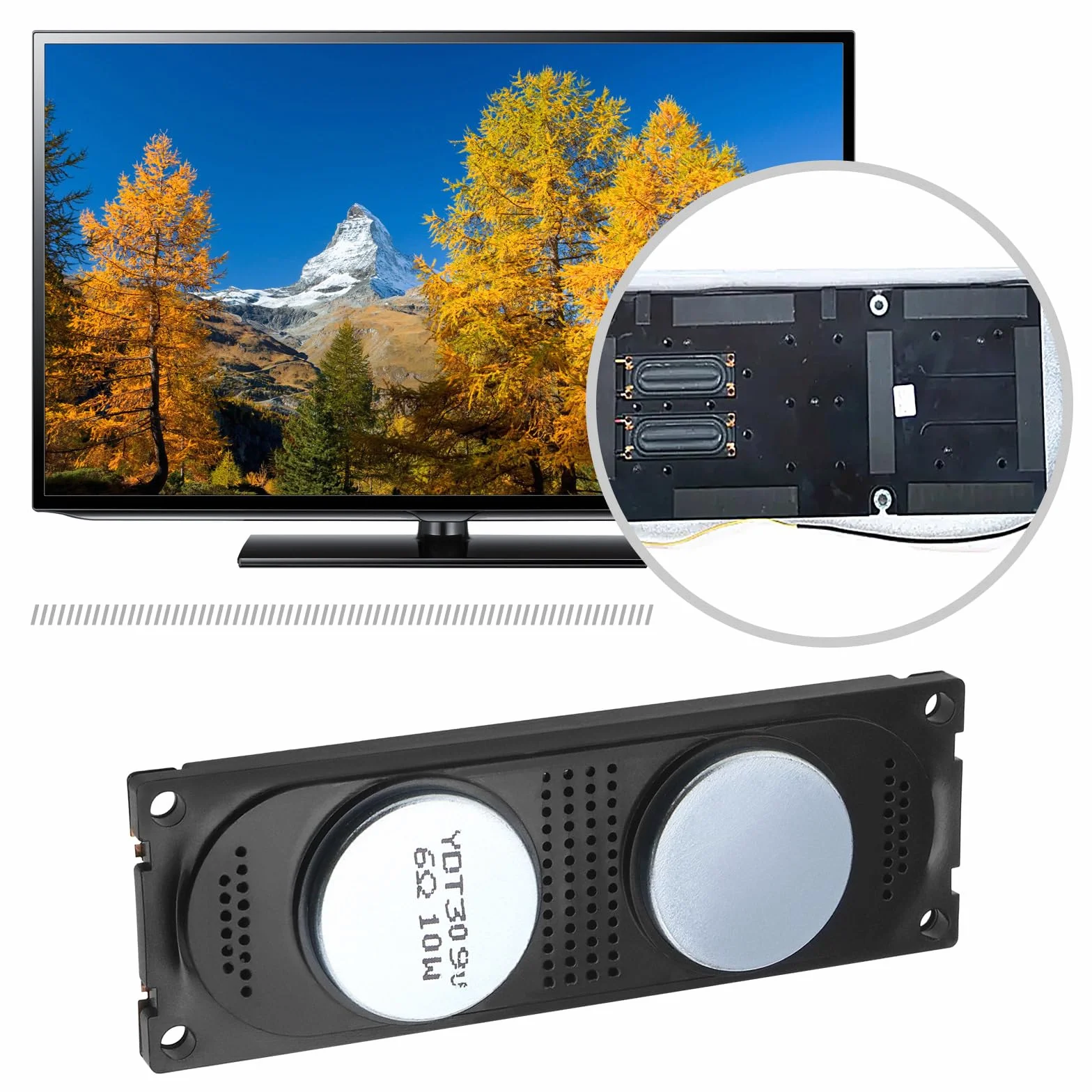 BN96-12944C/B głośnik basowy, rdzeń, subwoofer, telewizor, wbudowany głośnik 6 omów, 10 watów, kompatybilny z Samsung TV UA32C4000P, części akcesoria 90 x 30 x 10 mm