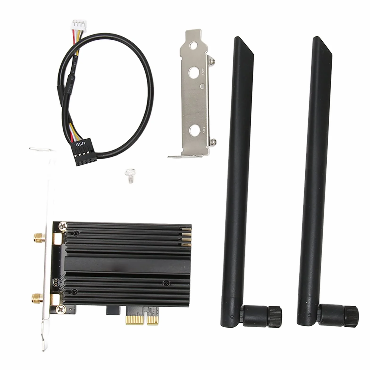 Karta WiFi 6E PCIe WiFi na PC, 6G 5G 2.4G WPA3 BT5.2 Podwójna Antena Adapter Sieci PCIe Plug and Play Bezprzewodowy Adapter PCIe 2400 Mbps do Gier Stacjonarnych
