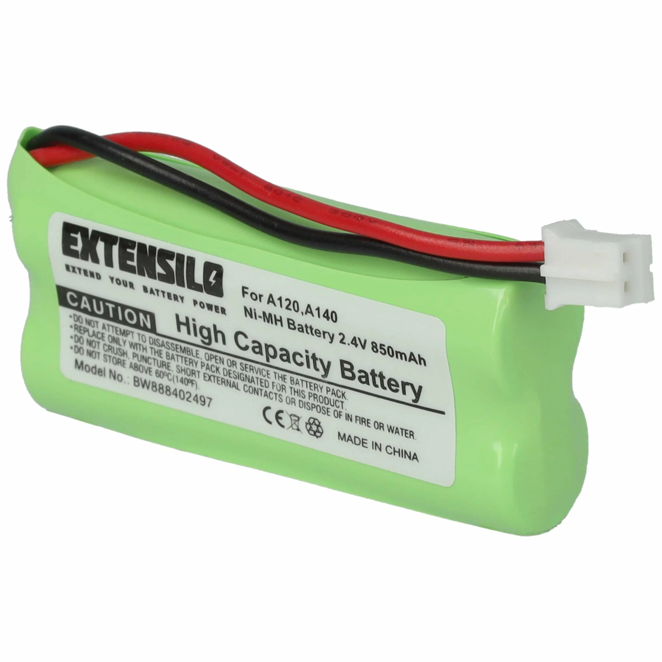 10 x zamiennik baterii do 55AAAHR2BMX, C30852D1640X1, 220436C1, 41AAAH2BMX, 220382C1 do bezprzewodowego telefonu stacjonarnego (850 mAh, 2,4 V, NiMH)