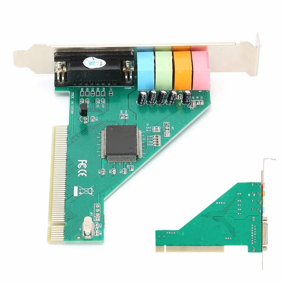 Karta Dźwiękowa PCI, kanał 4.1 z Chipem CMI8738, Przestrzenne Efekty Dźwiękowe 3D, 4-kanałowe Wyjście Surround, Obsługuje Napięcie Sygnału98/2000/XP/NT