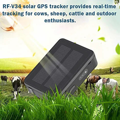 RF-V34 wodoodporny solarny lokalizator GPS 9000 MAh owca bydło GSM Wi-Fi śledzenie głos SOS alarm wolna platforma