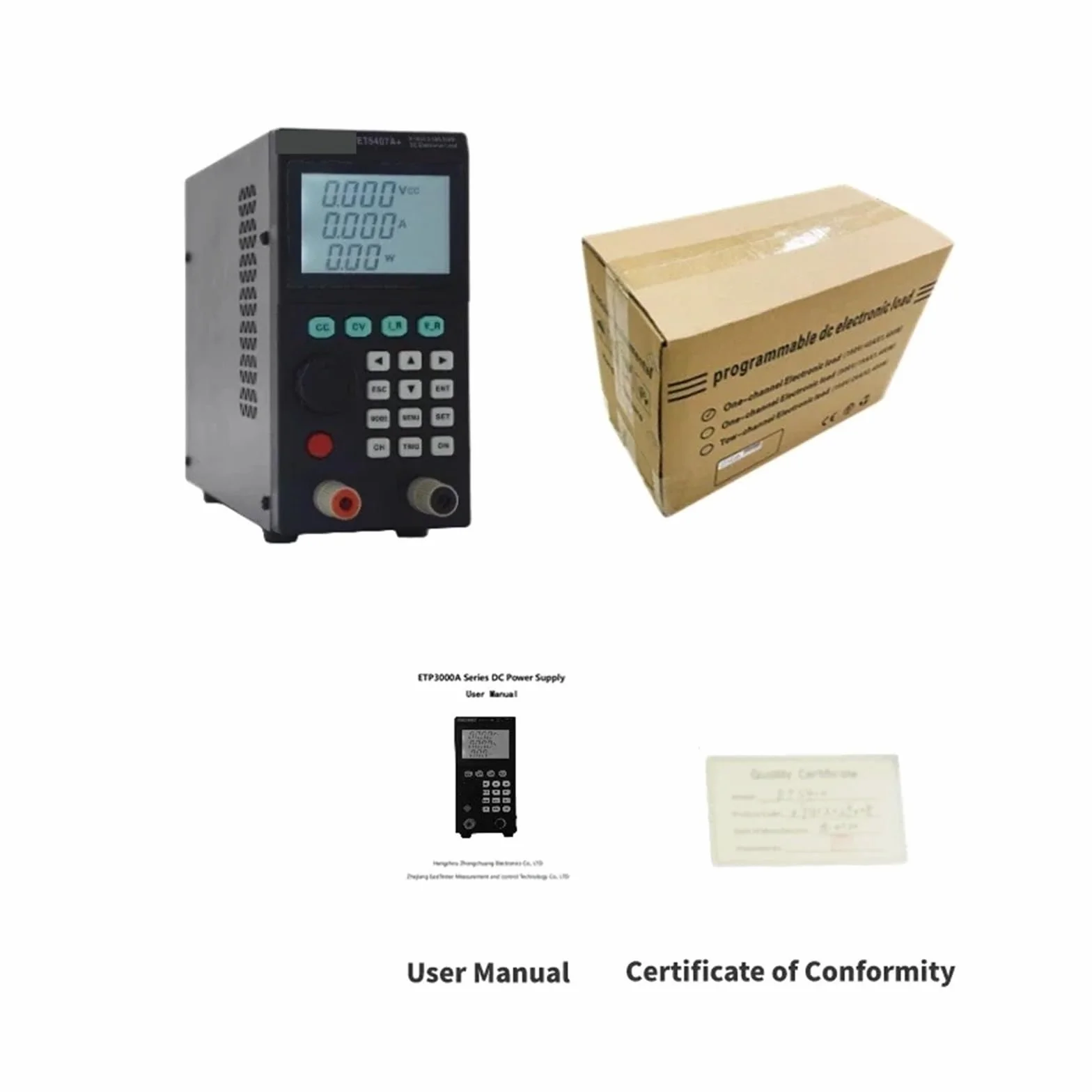 ET5406A+/ET5407A+ 200 W 120 V 180 V 20 A 30 A, programowalny elektroniczny tester obciążenia DC 1 mV/1 mA Tester baterii do CC/CV Pomiar rezystancji(ET5406A plus)