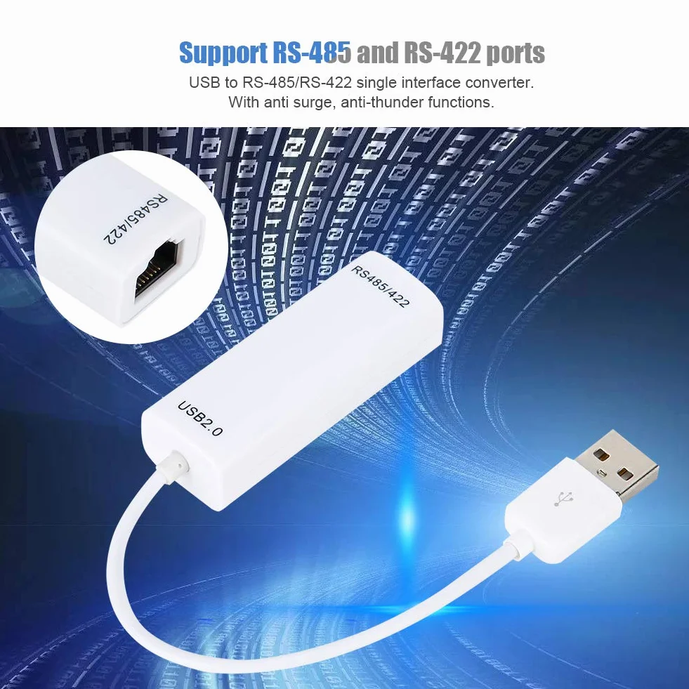 Adapter Konwertera Ethernet, USB do Konwertera Portu RS485/RS422, Klasa Przemysłowa z Interfejsem British PL2303 Chip RJ45 Anti Surge Anti Thunder