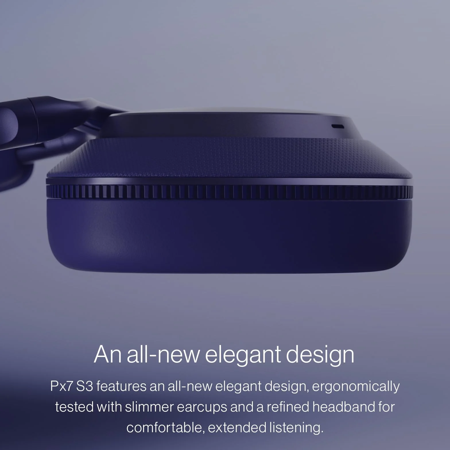 Bowers & Wilkins Słuchawki nauszne Px7 S3 z redukcją szumów, bezprzewodowe, aptX™ Lossless, szybkie ładowanie, 30 godzin odtwarzania, 8 wbudowanych mikrofonów - niebieski (Frostblau)